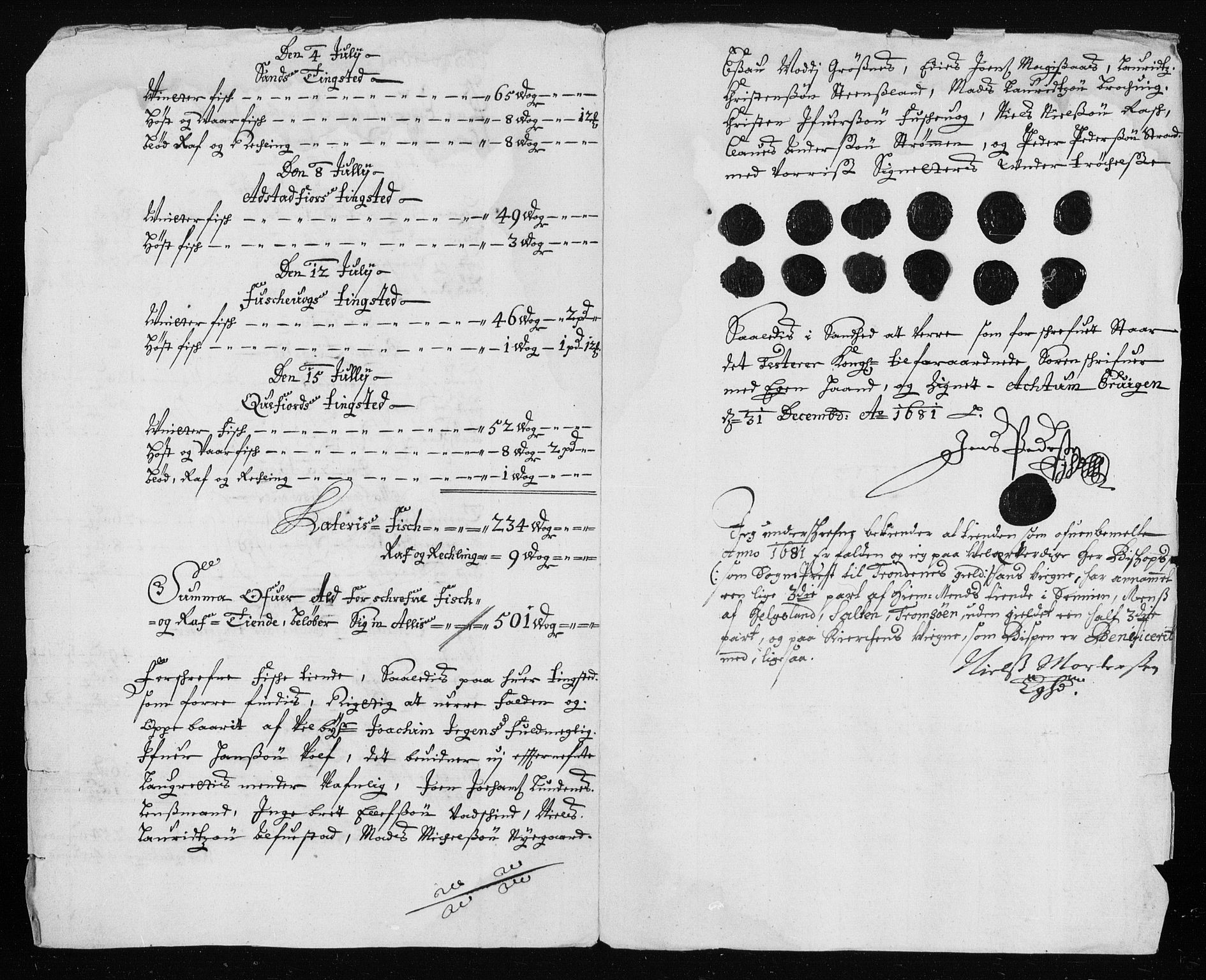 Rentekammeret inntil 1814, Reviderte regnskaper, Stiftamtstueregnskaper, Trondheim stiftamt og Nordland amt, AV/RA-EA-6044/R/Rh/L0008: Nordland amt, 1681