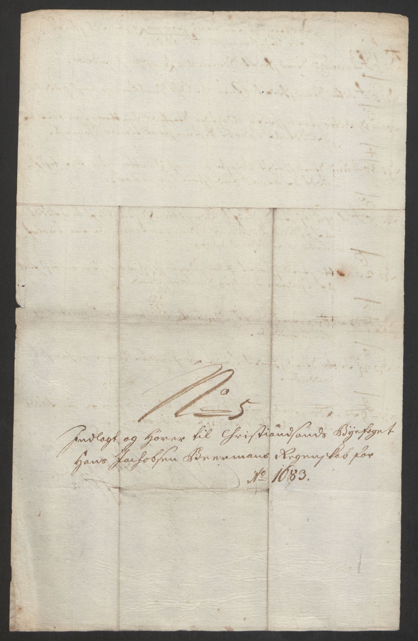Rentekammeret inntil 1814, Reviderte regnskaper, Byregnskaper, AV/RA-EA-4066/R/Rm/L0285: [M18] Sikt og sakefall, 1681-1718, p. 22