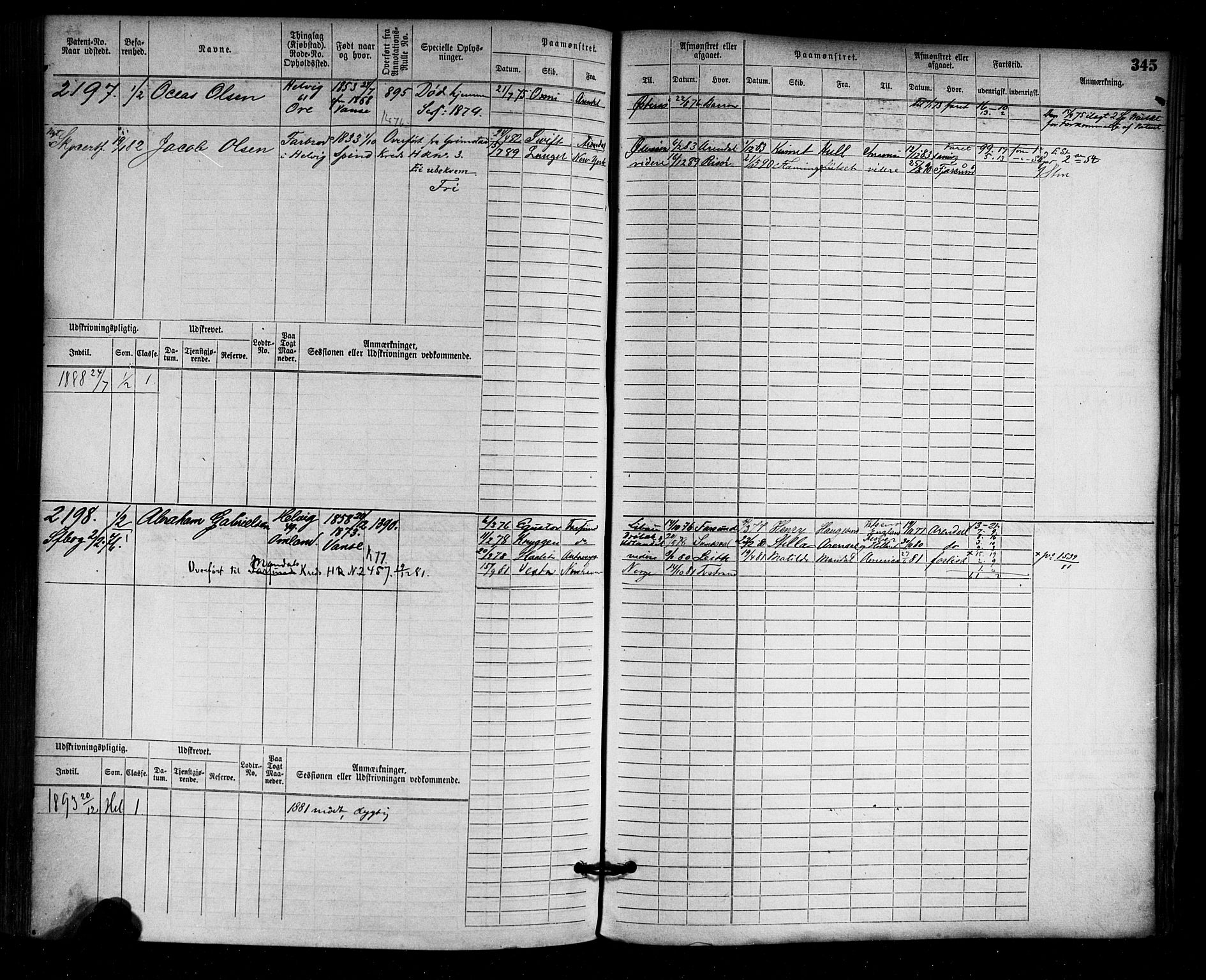 Farsund mønstringskrets, AV/SAK-2031-0017/F/Fb/L0003: Hovedrulle nr 1509-2274, M-6, 1868-1915, p. 351