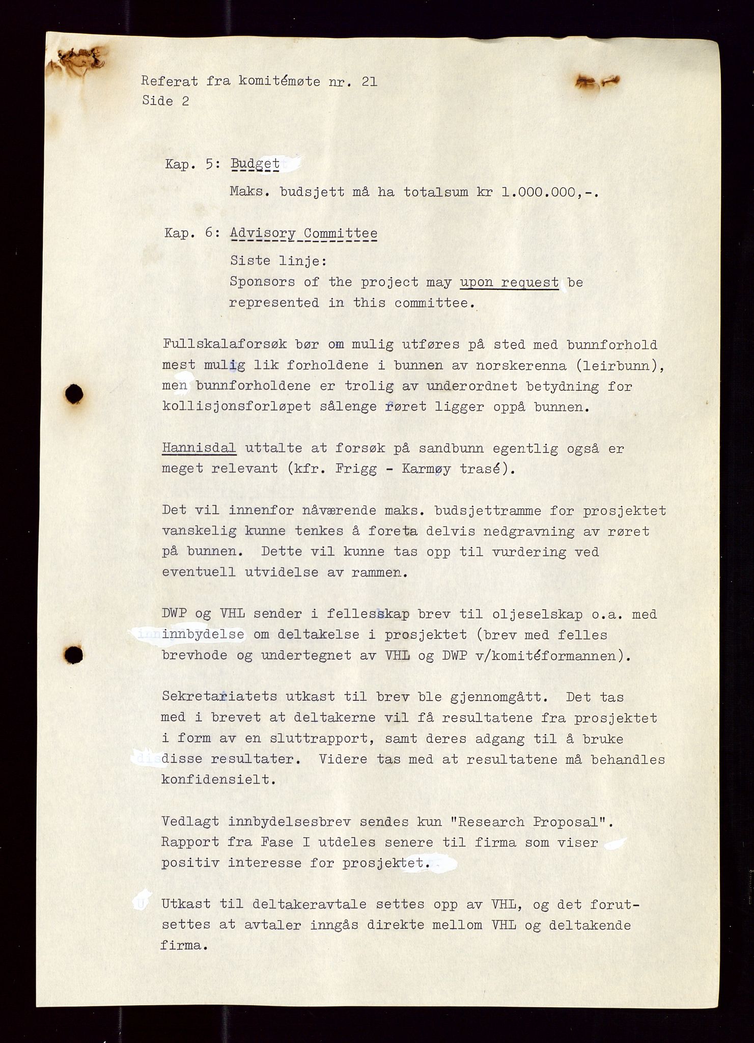 Industridepartementet, Oljekontoret, AV/SAST-A-101348/Di/L0001: DWP, møter juni - november, komiteemøter nr. 19 - 26, 1973-1974, p. 124