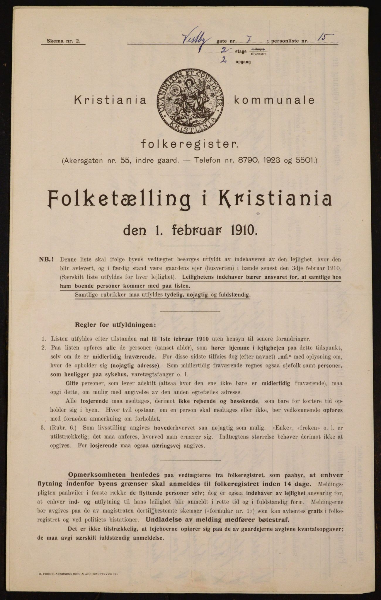 OBA, Municipal Census 1910 for Kristiania, 1910, p. 115987