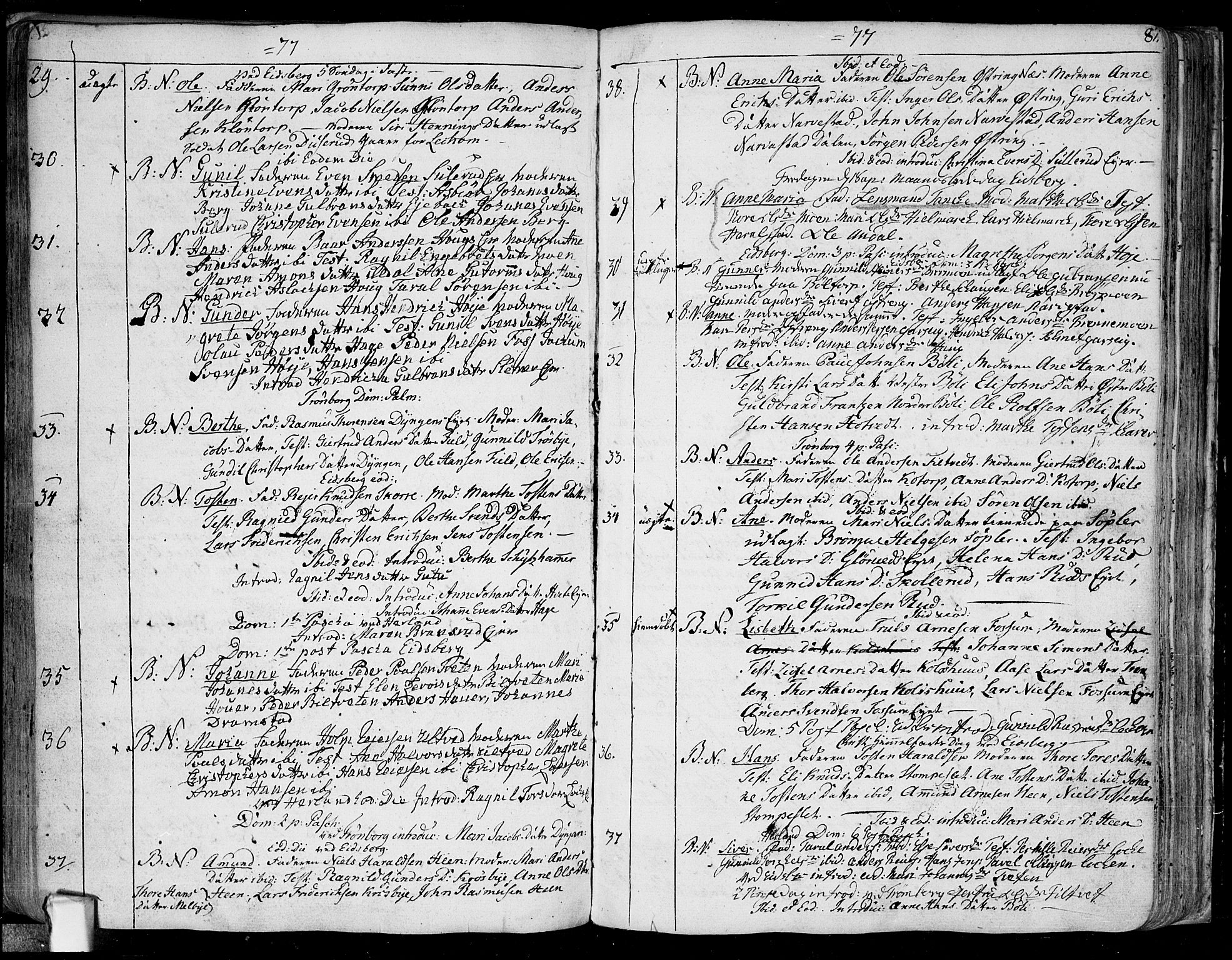 Eidsberg prestekontor Kirkebøker, SAO/A-10905/F/Fa/L0004: Parish register (official) no. I 4, 1759-1788, p. 87