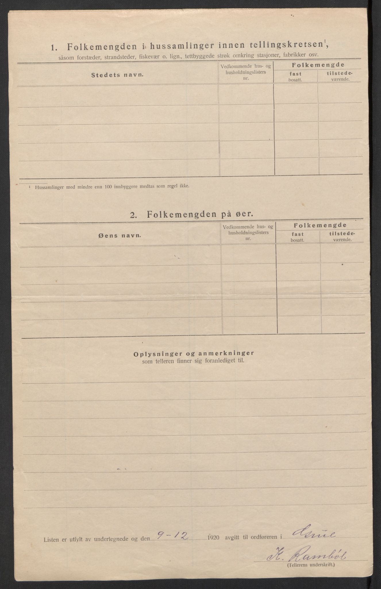 SAH, 1920 census for Grue, 1920, p. 36