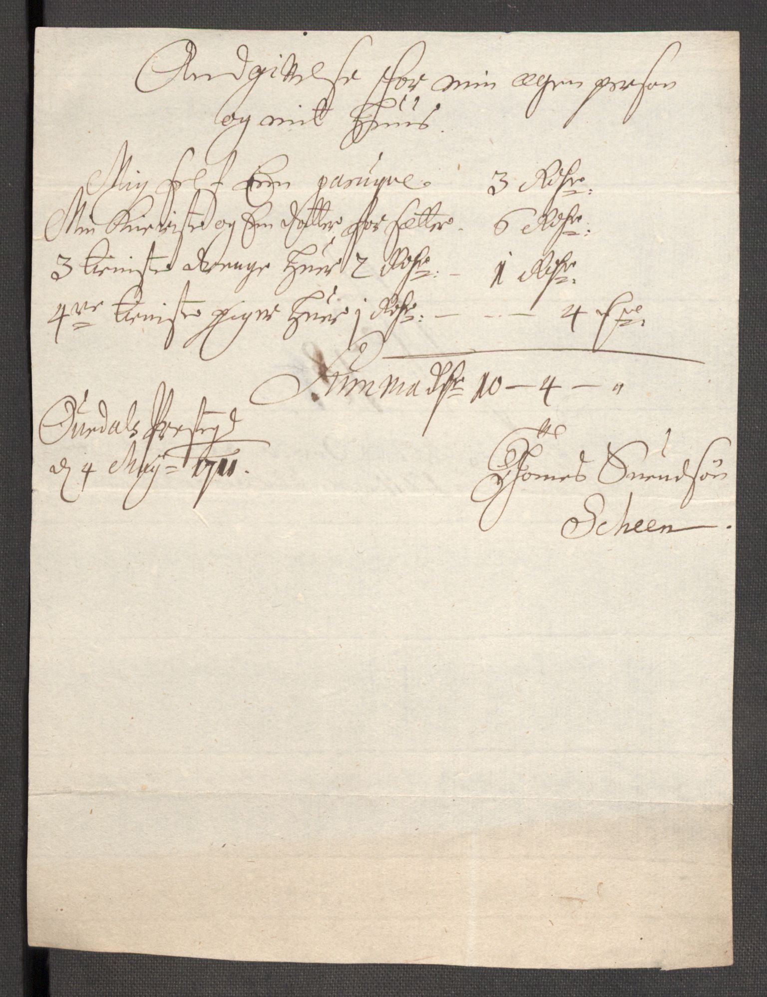 Rentekammeret inntil 1814, Reviderte regnskaper, Fogderegnskap, RA/EA-4092/R52/L3317: Fogderegnskap Sogn, 1711, p. 382