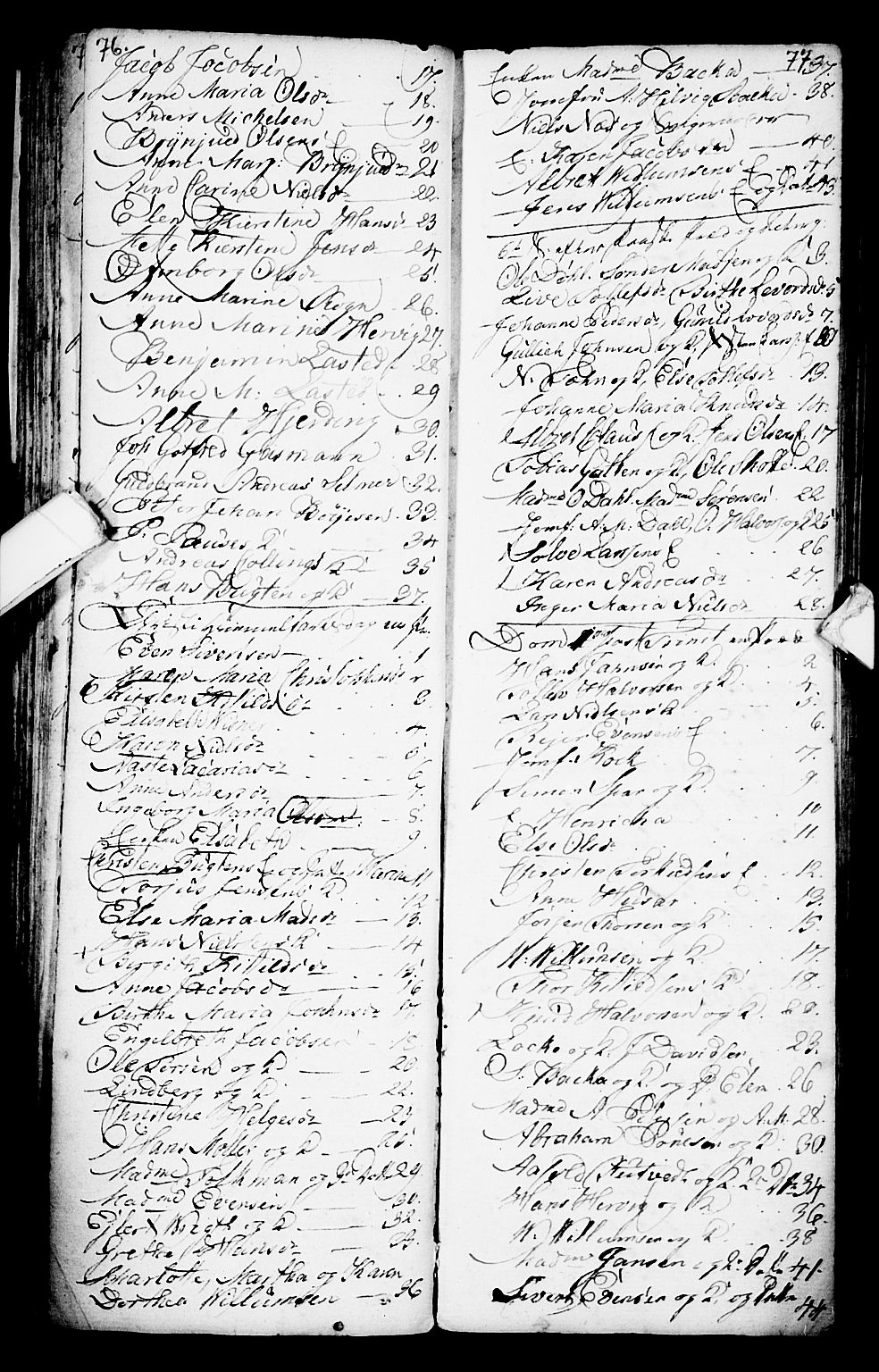 Porsgrunn kirkebøker , SAKO/A-104/G/Ga/L0001: Parish register (copy) no. I 1, 1766-1790, p. 76-77