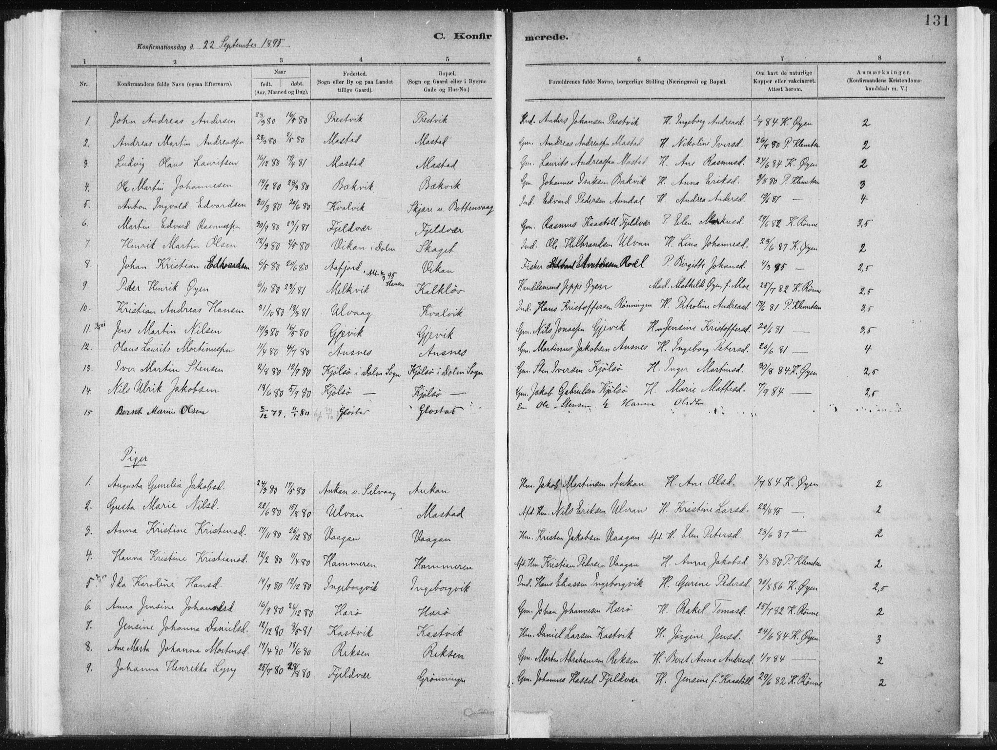 Ministerialprotokoller, klokkerbøker og fødselsregistre - Sør-Trøndelag, SAT/A-1456/637/L0558: Parish register (official) no. 637A01, 1882-1899, p. 131