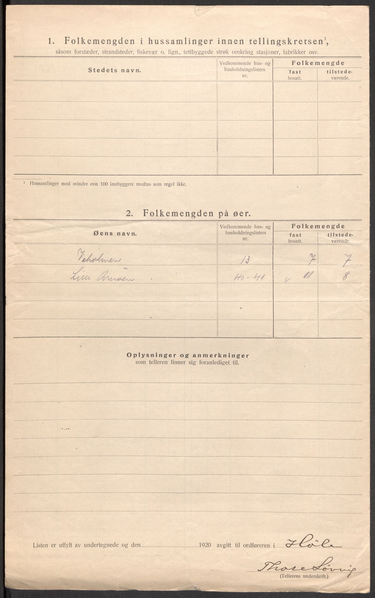 SAST, 1920 census for Høle, 1920, p. 17