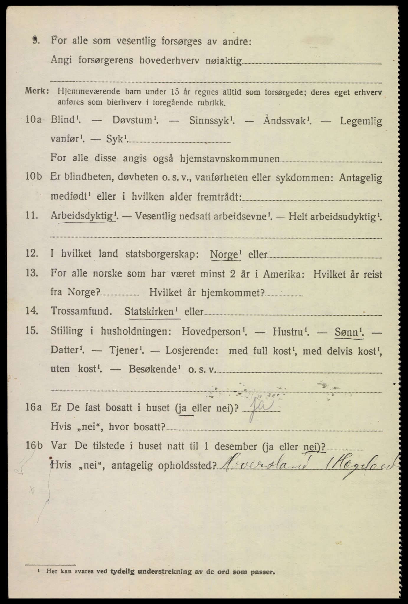 SAK, 1920 census for Grindheim, 1920, p. 894