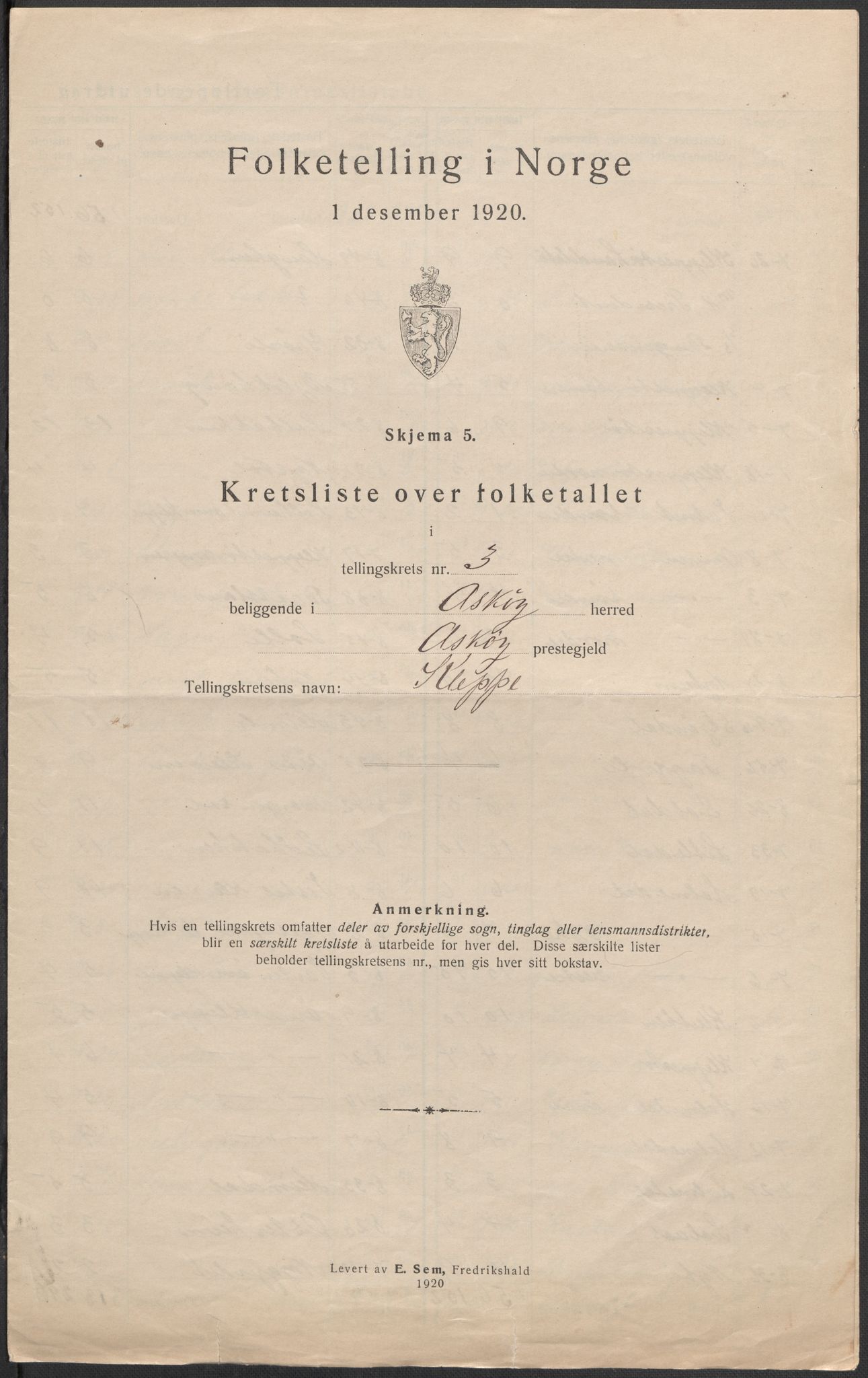 SAB, 1920 census for Askøy, 1920, p. 19