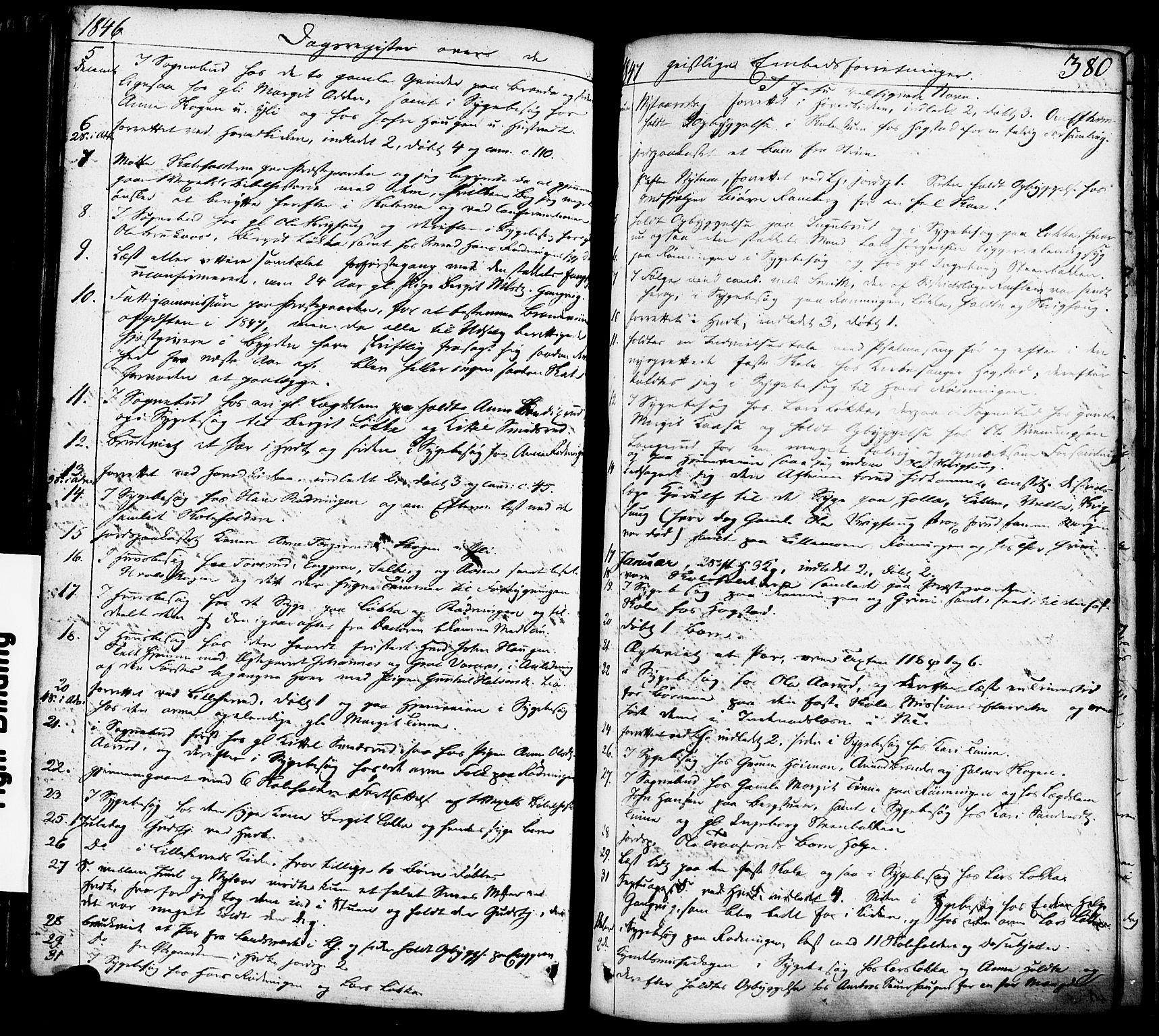 Heddal kirkebøker, SAKO/A-268/F/Fa/L0006: Parish register (official) no. I 6, 1837-1854, p. 380