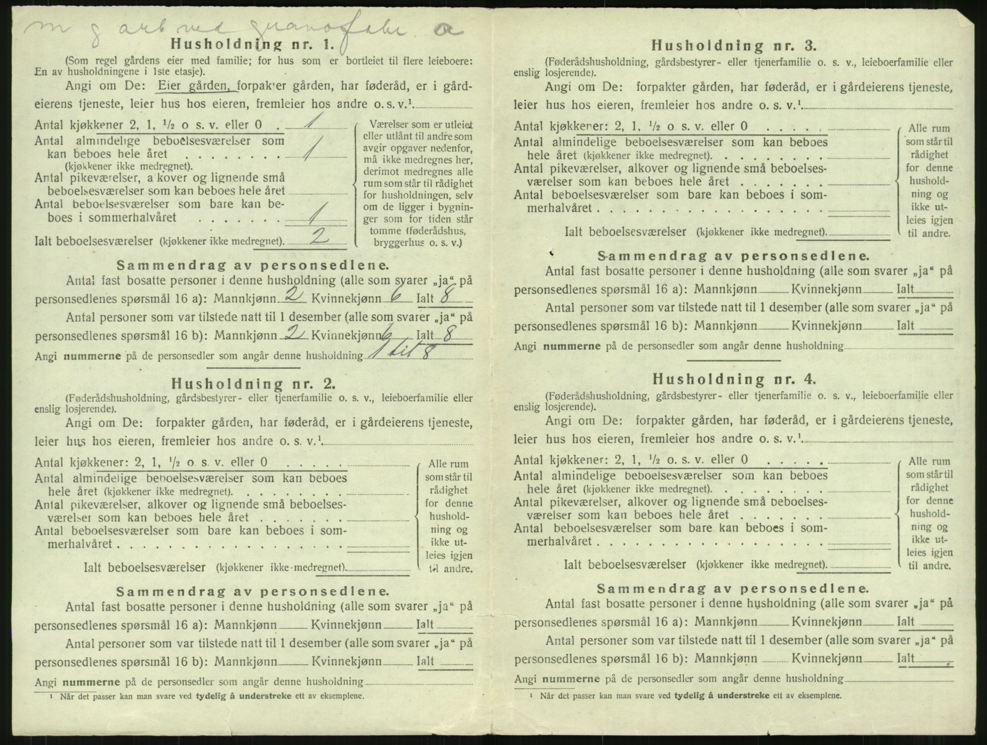 SAT, 1920 census for Bremsnes, 1920, p. 1074