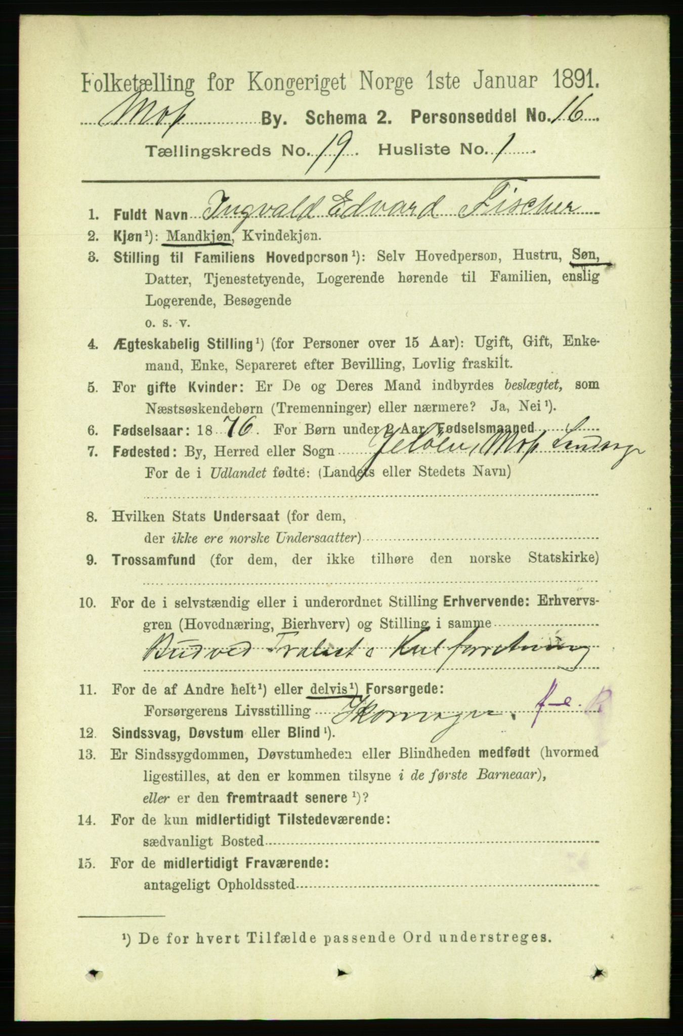 RA, 1891 census for 0104 Moss, 1891, p. 8586