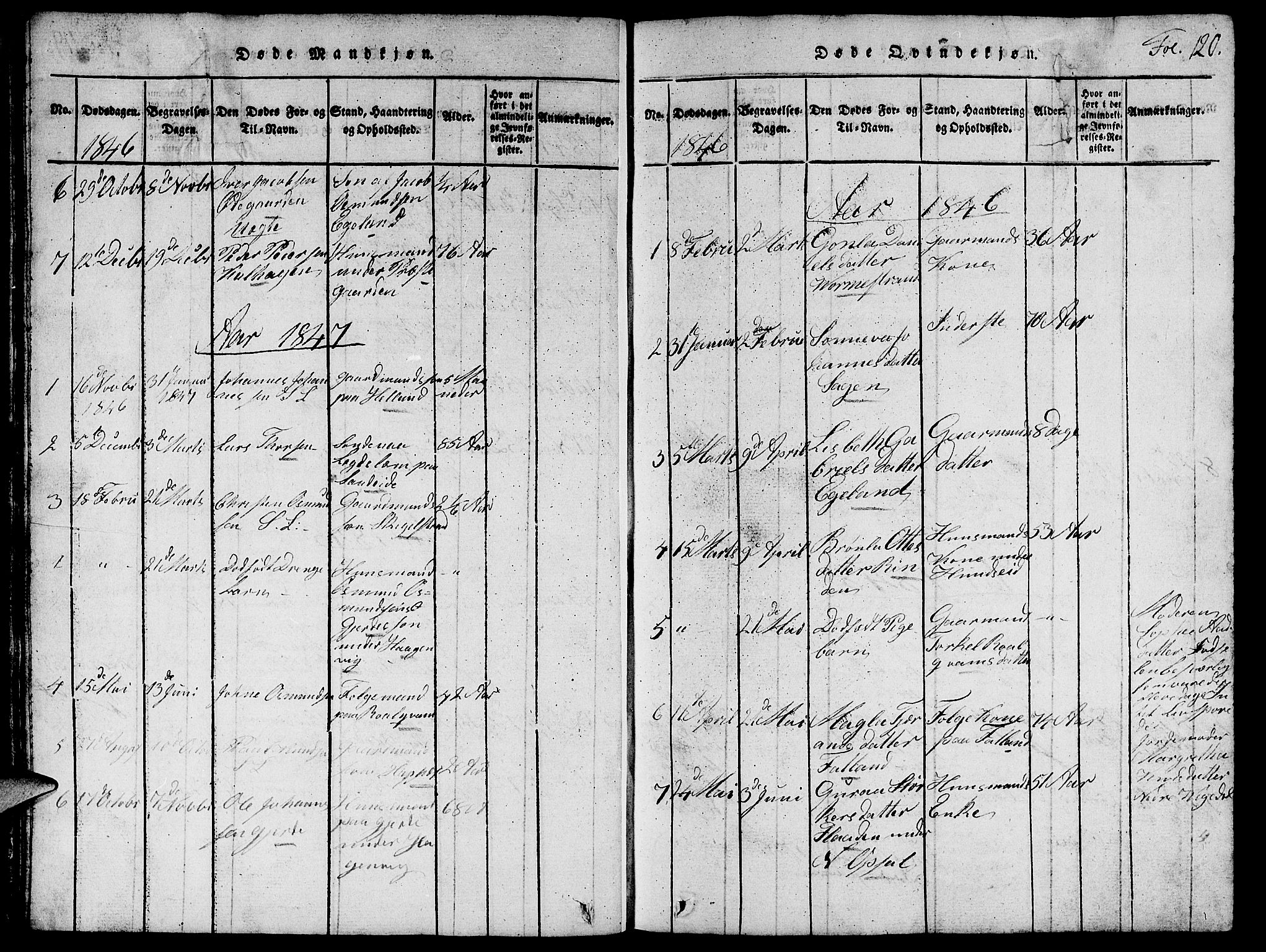 Vikedal sokneprestkontor, AV/SAST-A-101840/01/V: Parish register (copy) no. B 1, 1816-1853, p. 120