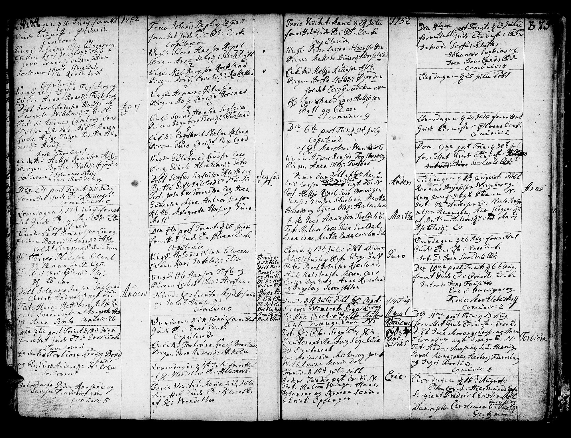 Kvinnherad sokneprestembete, AV/SAB-A-76401/H/Haa: Parish register (official) no. A 2, 1710-1753, p. 324-325