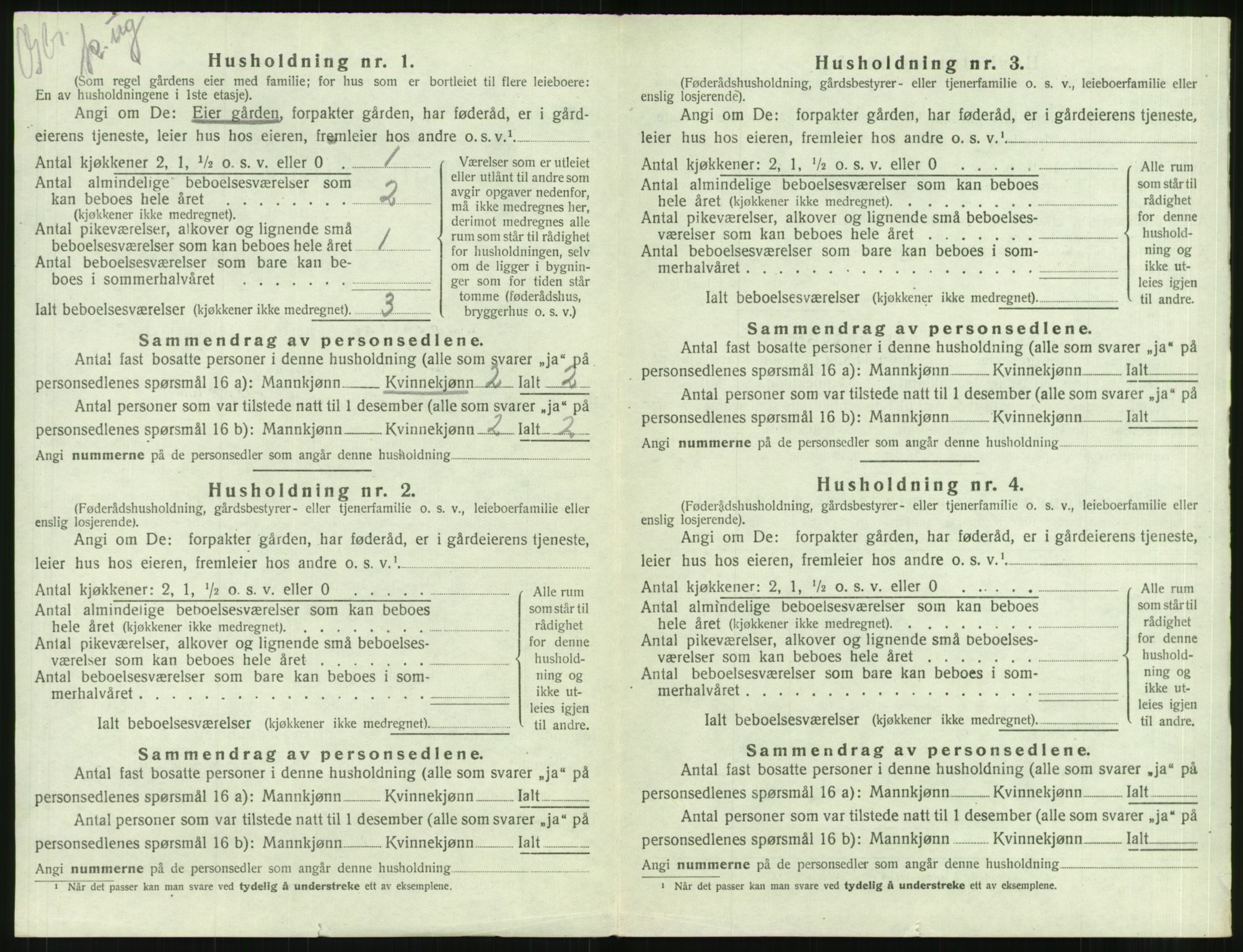 SAT, 1920 census for Borgund, 1920, p. 2141