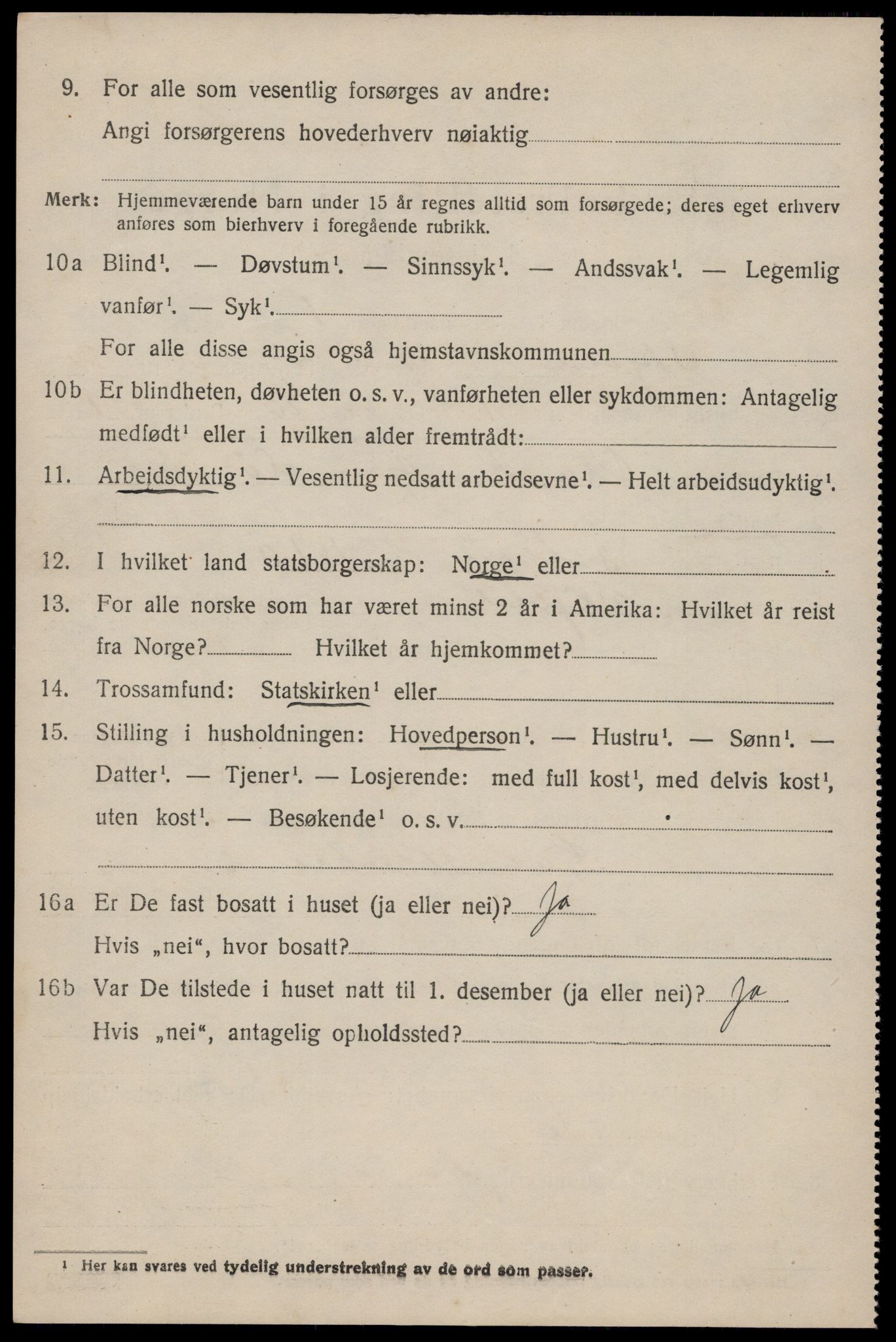 SAST, 1920 census for Skjold, 1920, p. 1689