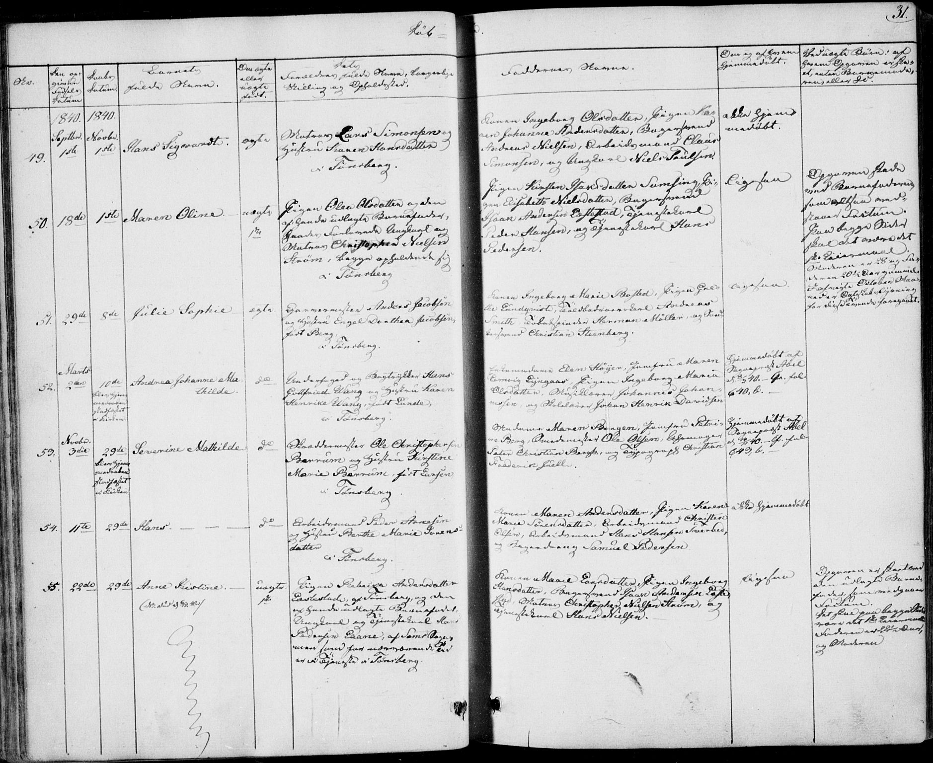 Tønsberg kirkebøker, AV/SAKO-A-330/F/Fa/L0006: Parish register (official) no. I 6, 1836-1844, p. 31