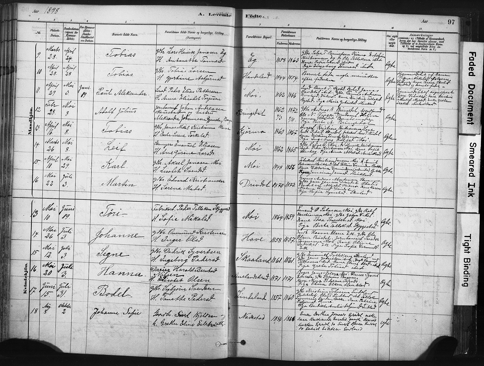 Lund sokneprestkontor, AV/SAST-A-101809/S06/L0011: Parish register (official) no. A 10, 1877-1904, p. 97