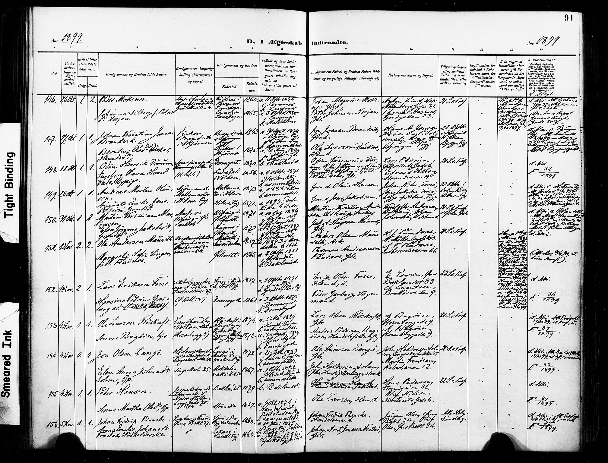 Ministerialprotokoller, klokkerbøker og fødselsregistre - Sør-Trøndelag, AV/SAT-A-1456/604/L0198: Parish register (official) no. 604A19, 1893-1900, p. 91