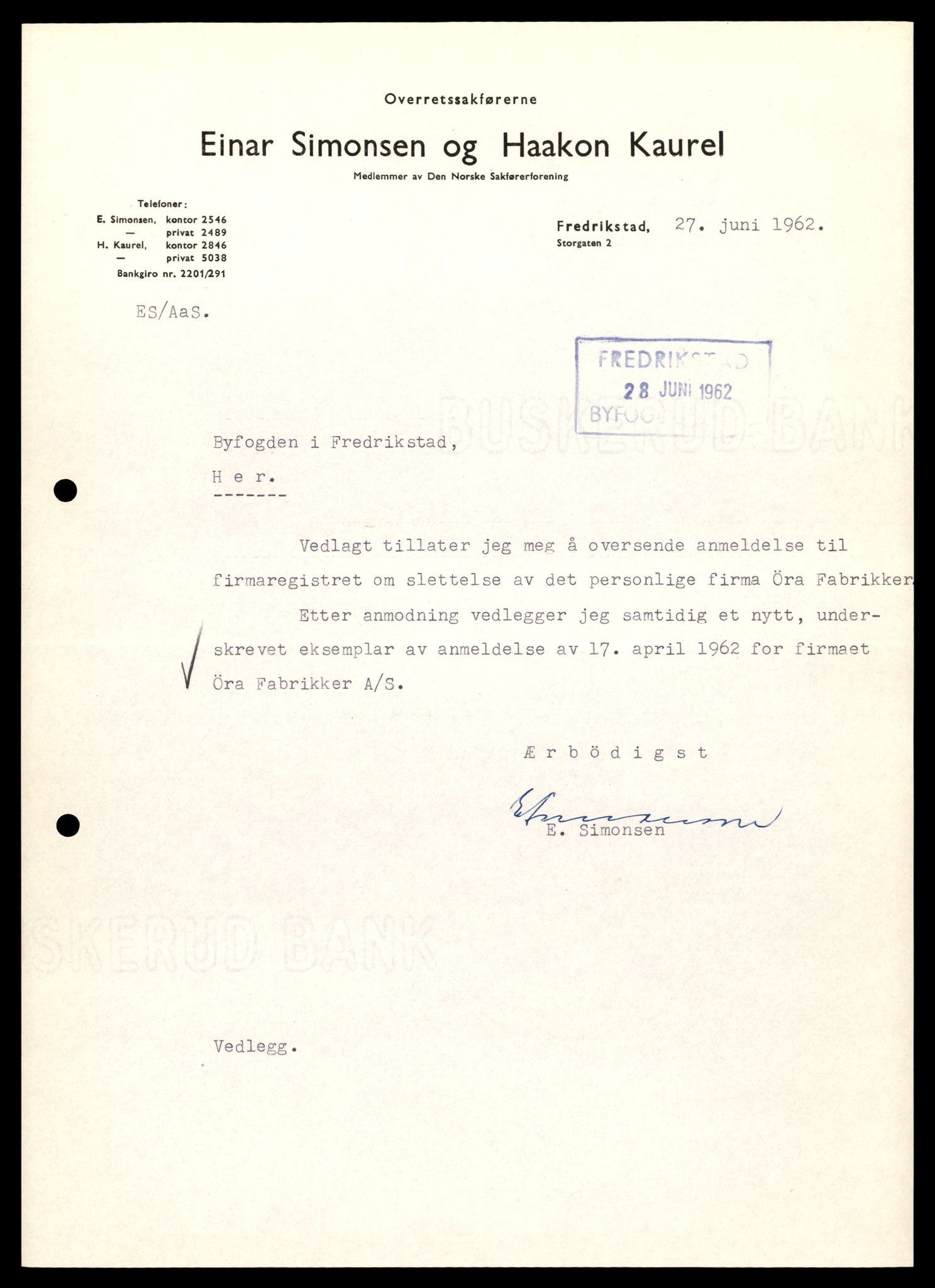 Fredrikstad tingrett, SAT/A-10473/K/Kb/Kba/L0042: Enkeltmannsforetak, aksjeselskap og andelslag, Ør-Østfold M, 1944-1990, p. 3