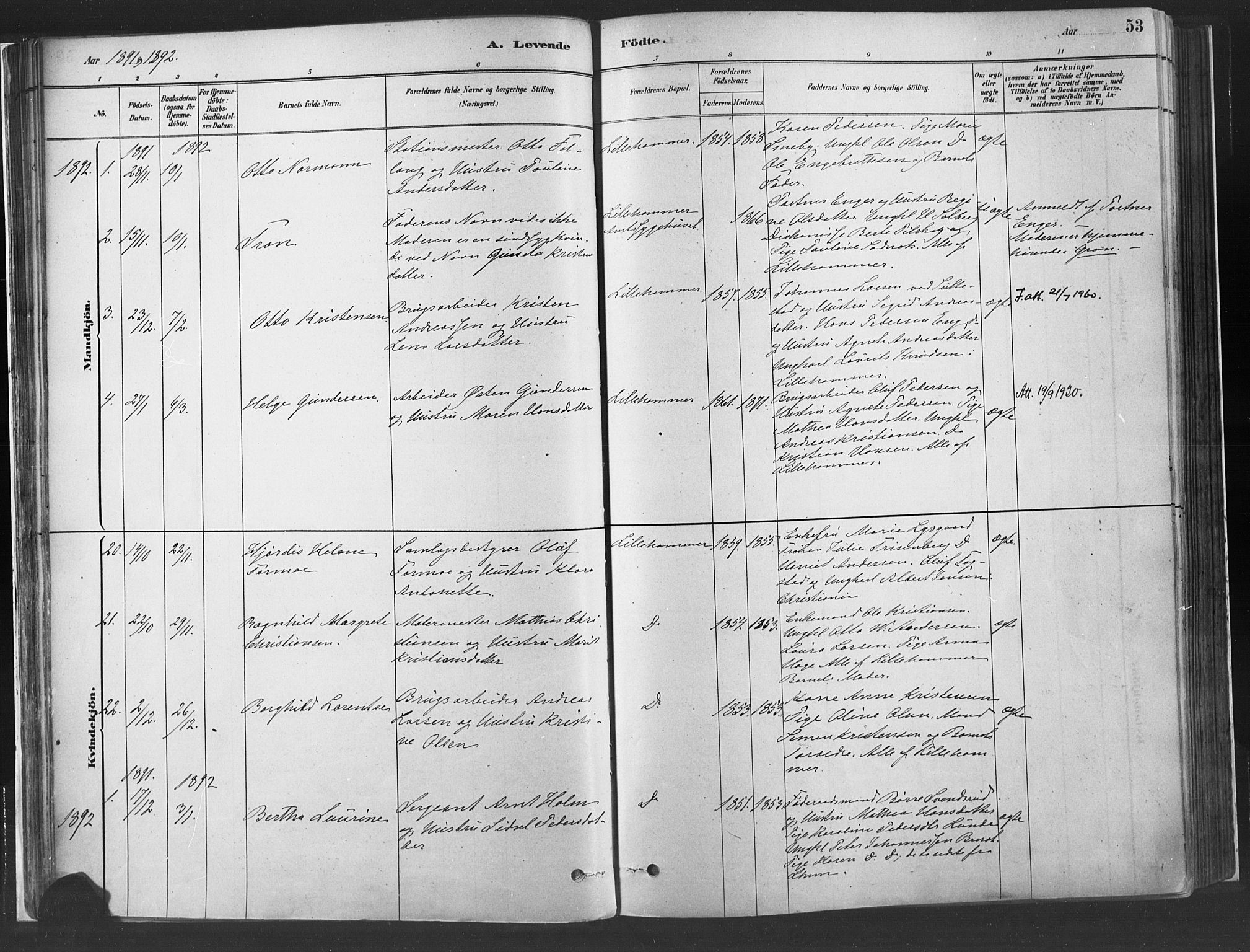 Fåberg prestekontor, SAH/PREST-086/H/Ha/Haa/L0010: Parish register (official) no. 10, 1879-1900, p. 53