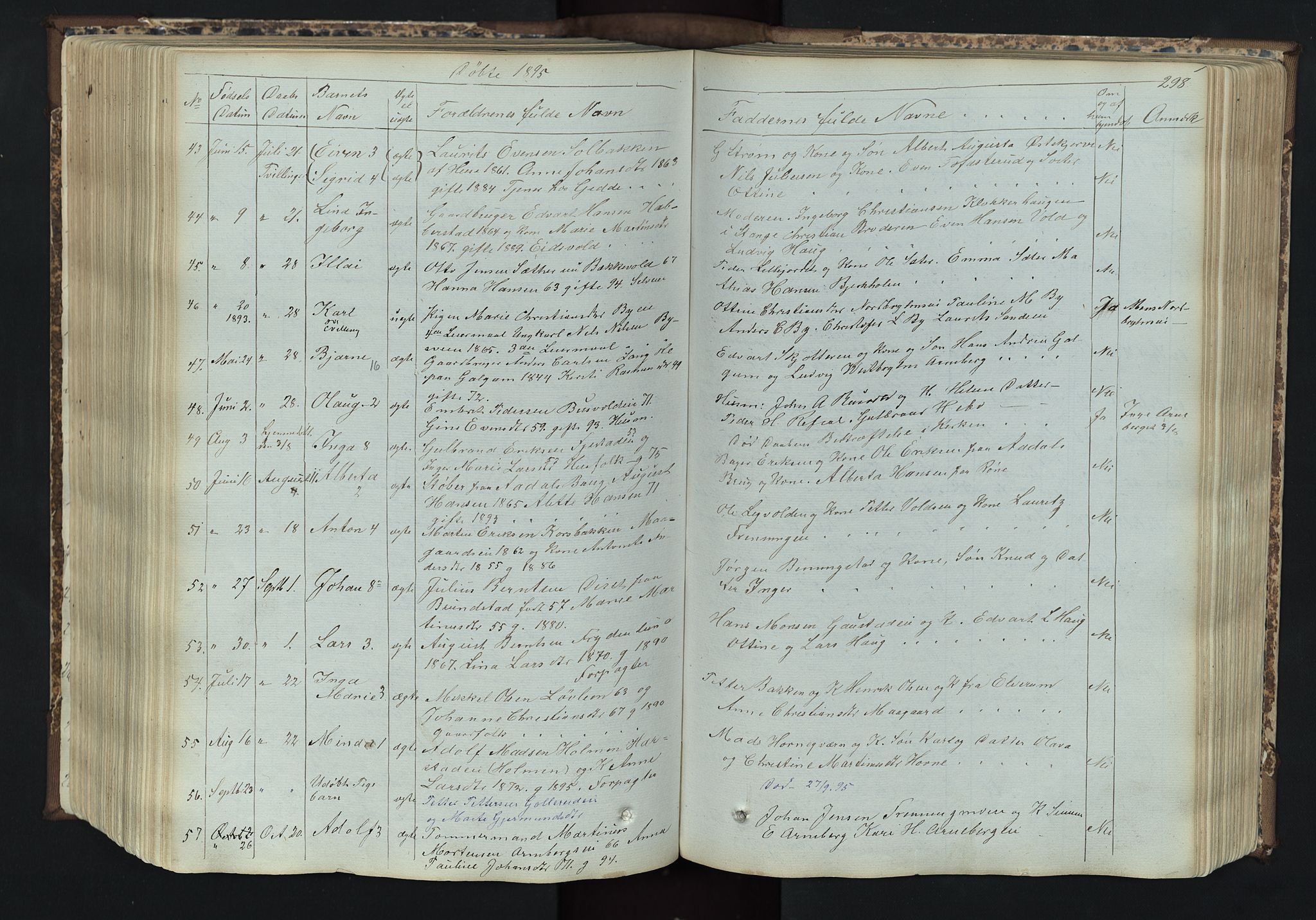 Romedal prestekontor, SAH/PREST-004/L/L0011: Parish register (copy) no. 11, 1867-1895, p. 298