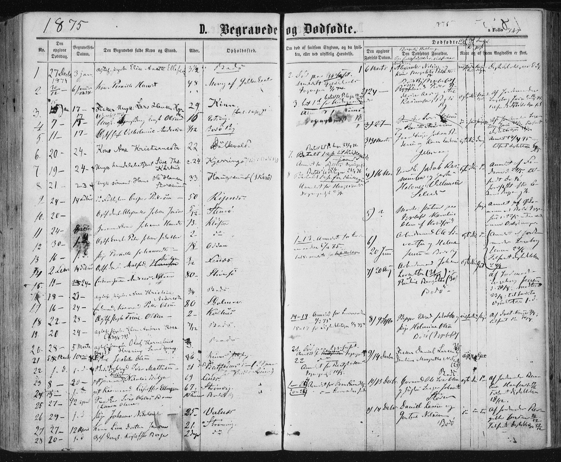 Ministerialprotokoller, klokkerbøker og fødselsregistre - Nordland, SAT/A-1459/801/L0008: Parish register (official) no. 801A08, 1864-1875, p. 347