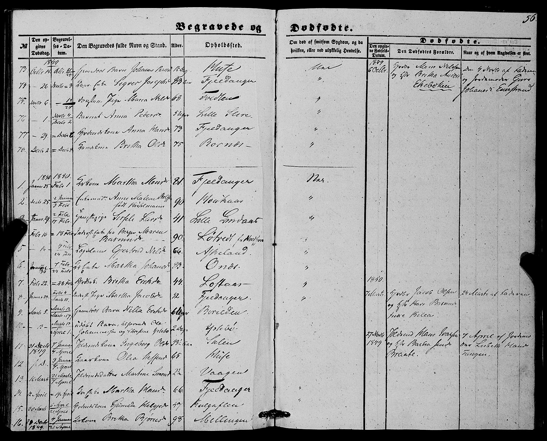 Lindås Sokneprestembete, SAB/A-76701/H/Haa: Parish register (official) no. A 15, 1848-1862, p. 56