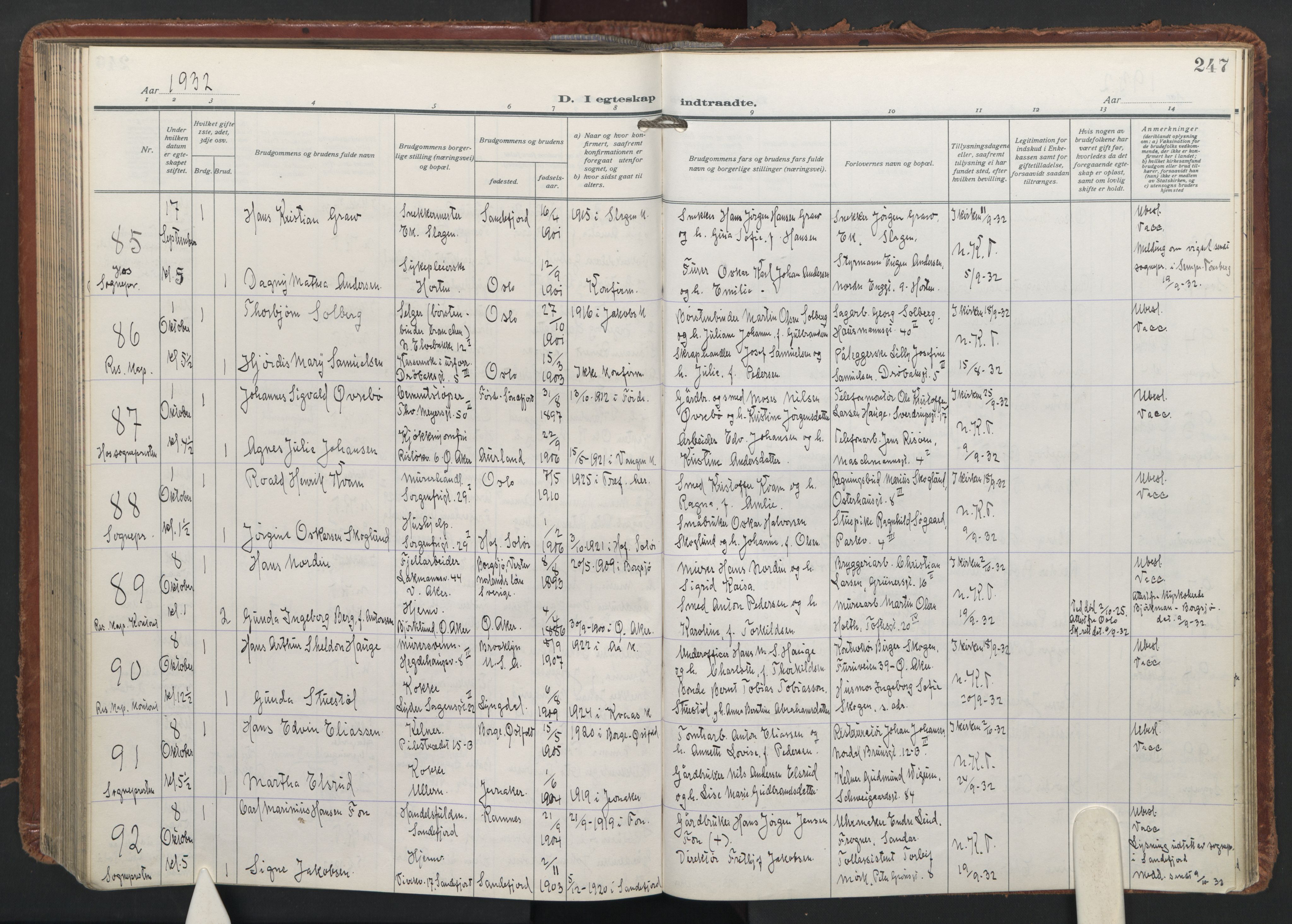 Trefoldighet prestekontor Kirkebøker, AV/SAO-A-10882/F/Fc/L0009: Parish register (official) no. III 9, 1922-1936, p. 247