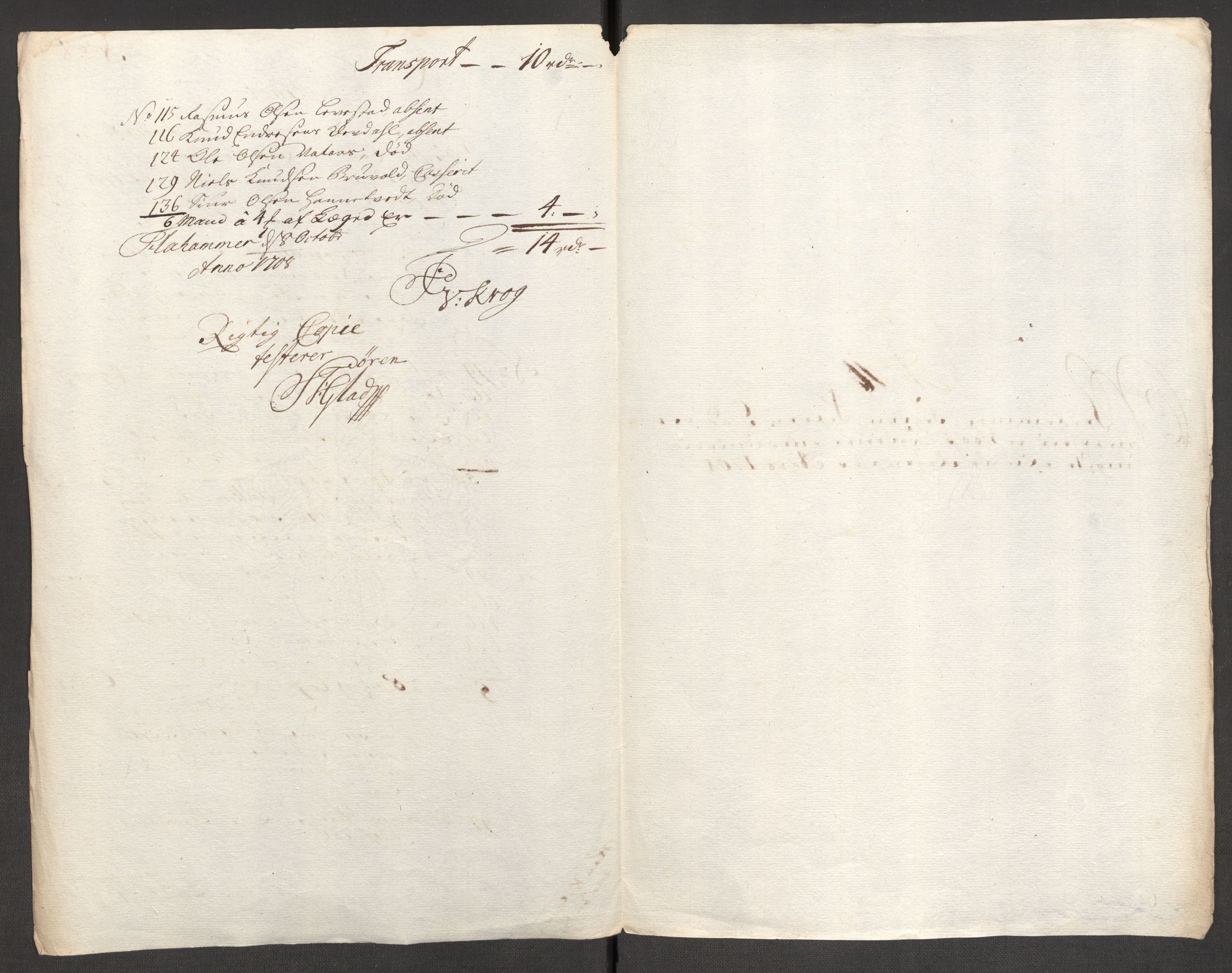 Rentekammeret inntil 1814, Reviderte regnskaper, Fogderegnskap, RA/EA-4092/R51/L3189: Fogderegnskap Nordhordland og Voss, 1708, p. 251