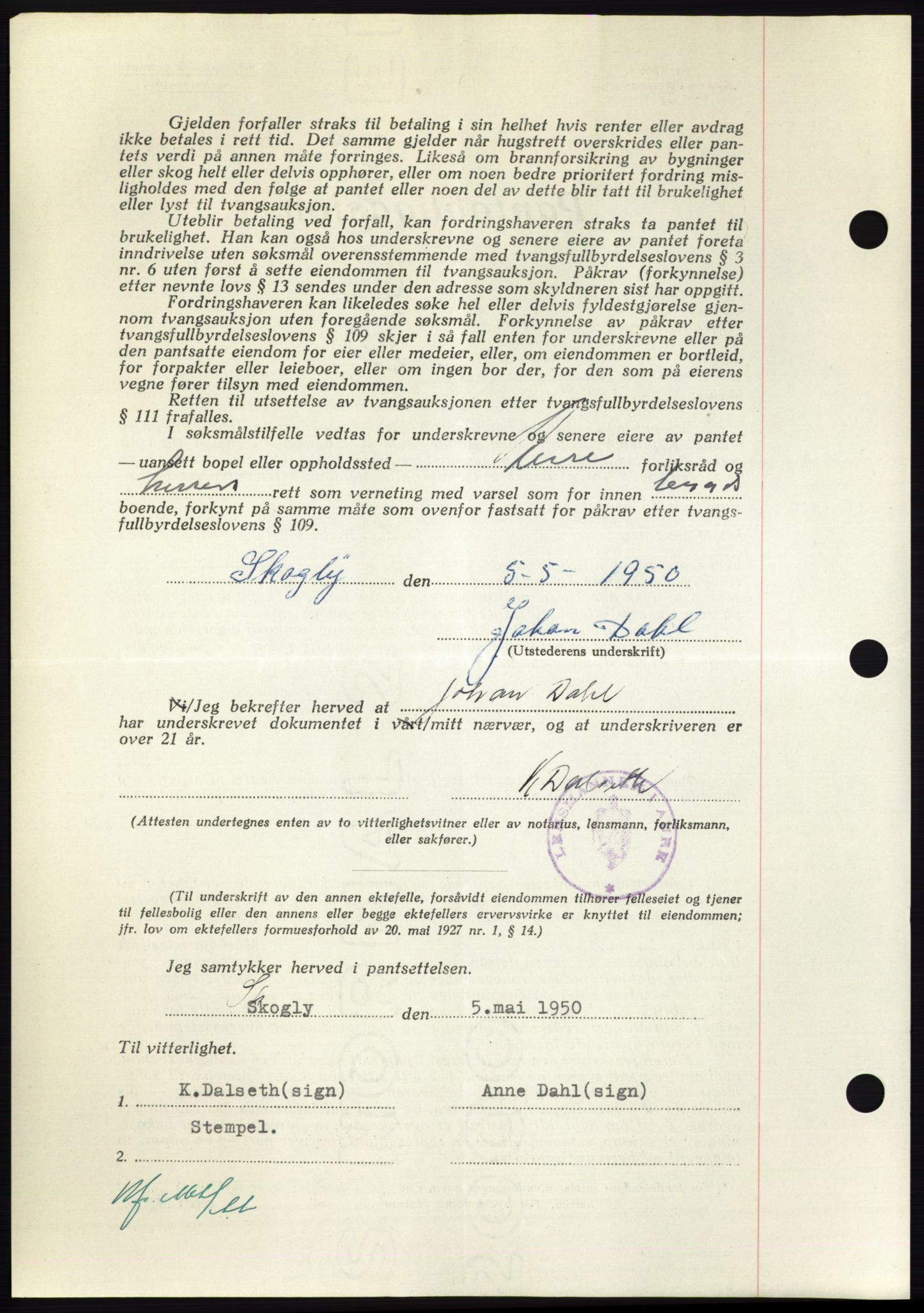 Nordmøre sorenskriveri, AV/SAT-A-4132/1/2/2Ca: Mortgage book no. B104, 1950-1950, Diary no: : 1495/1950