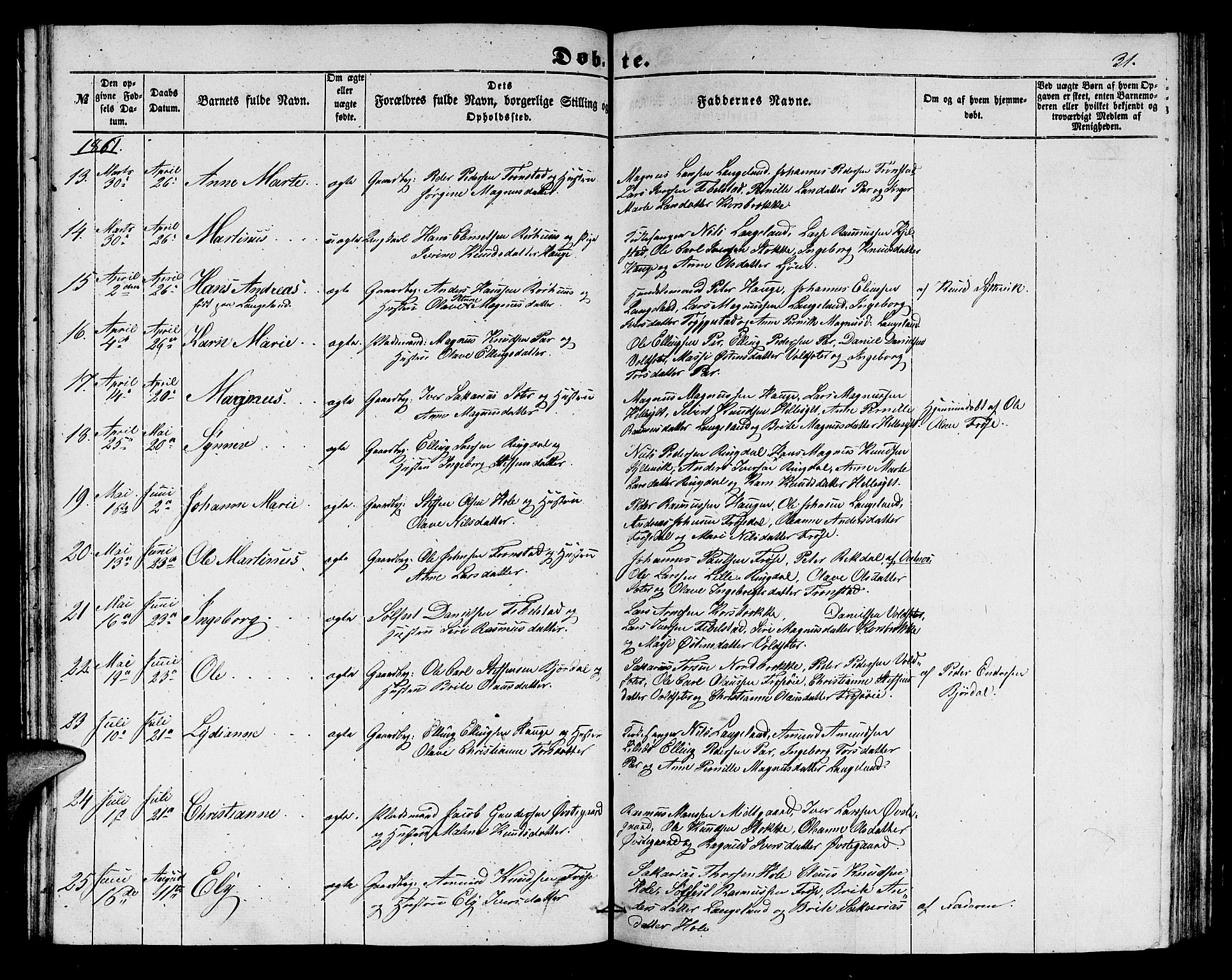 Ministerialprotokoller, klokkerbøker og fødselsregistre - Møre og Romsdal, AV/SAT-A-1454/517/L0228: Parish register (copy) no. 517C01, 1854-1865, p. 31