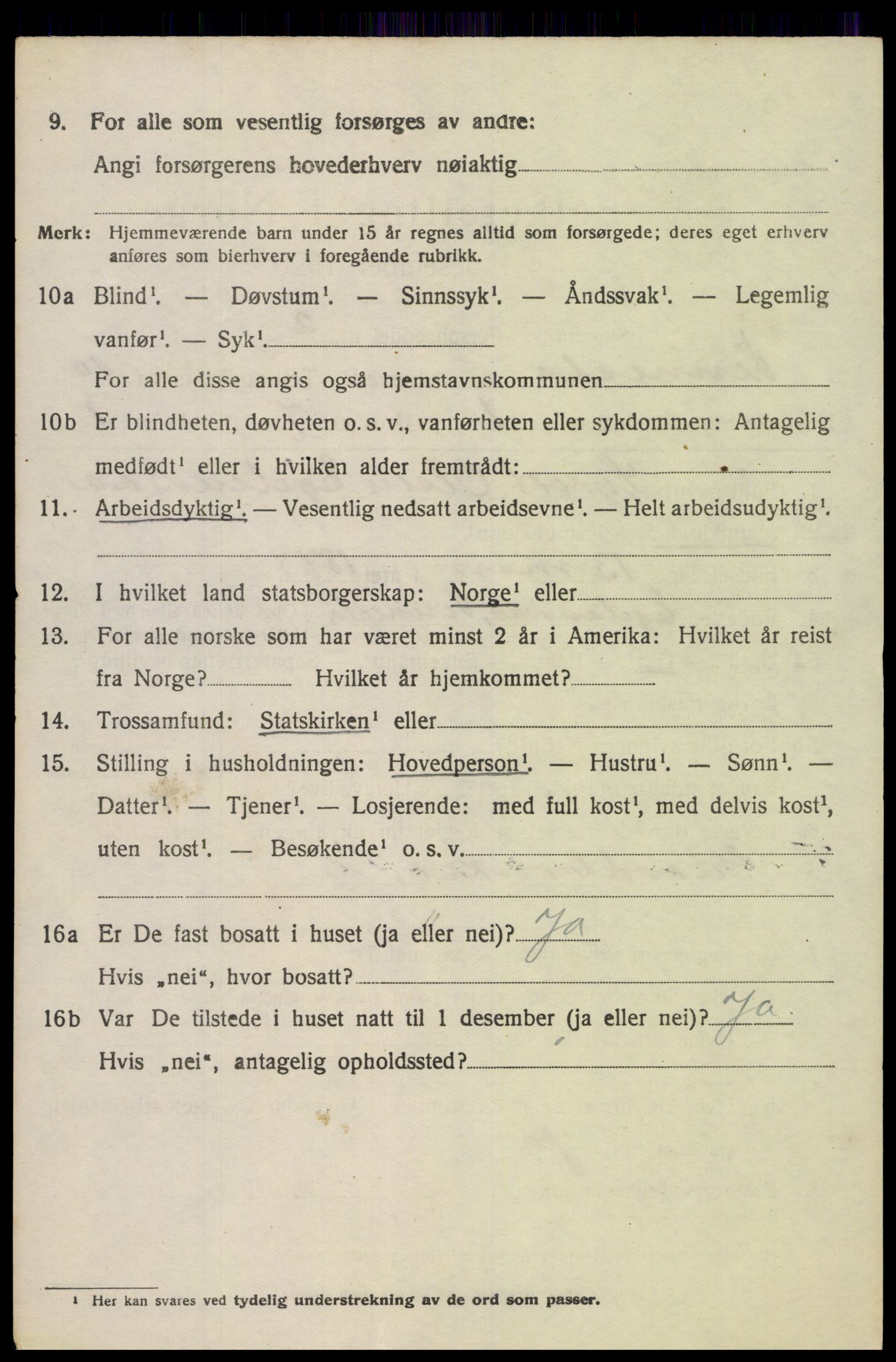 SAK, 1920 census for Vennesla, 1920, p. 6723