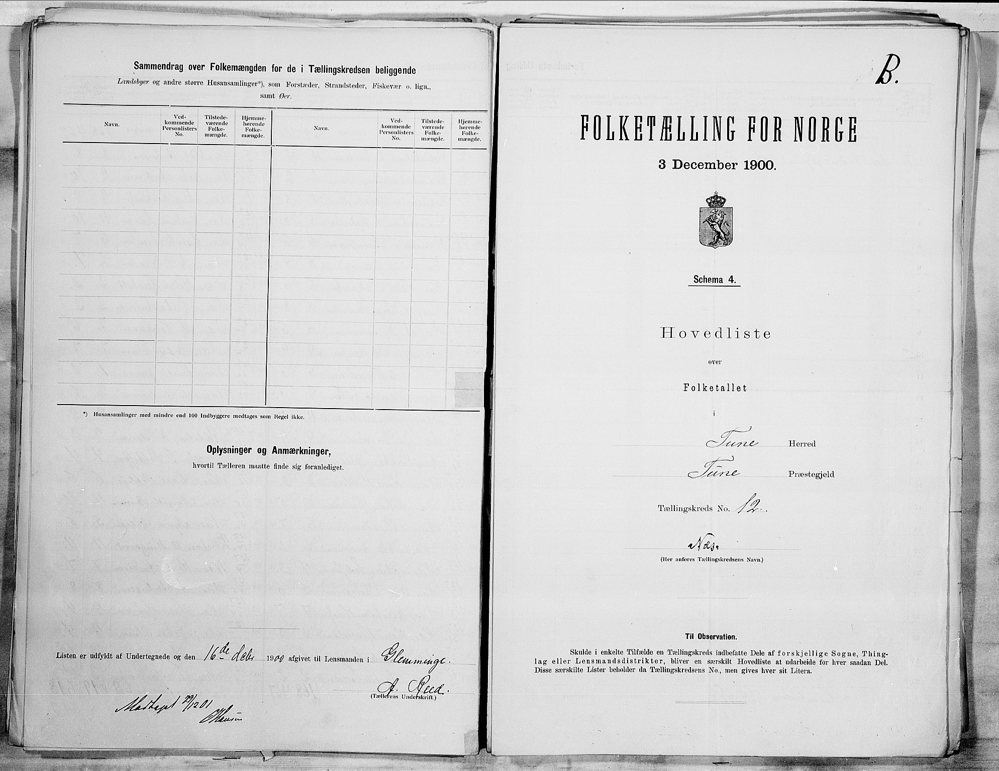 SAO, 1900 census for Tune, 1900, p. 36