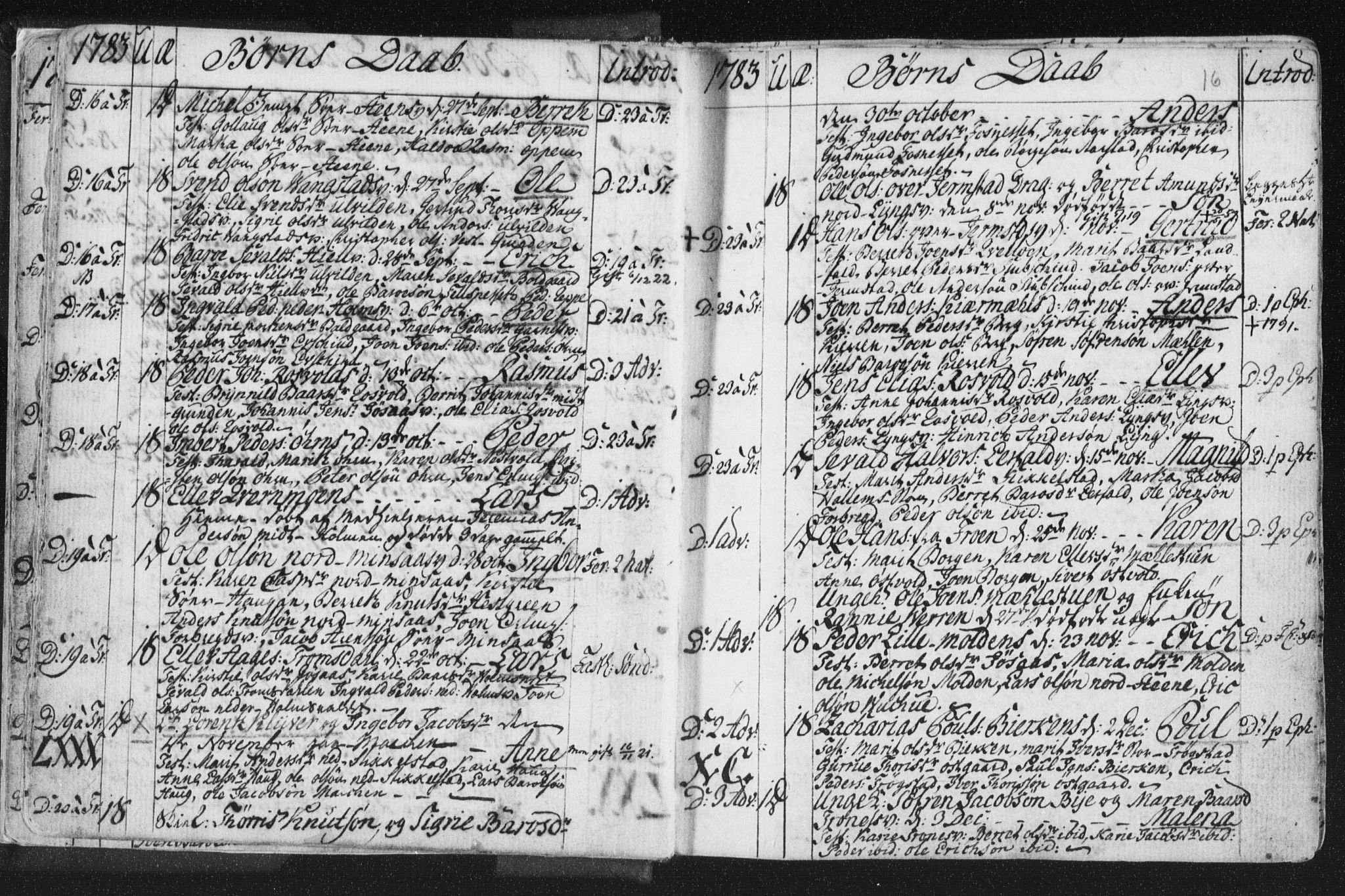 Ministerialprotokoller, klokkerbøker og fødselsregistre - Nord-Trøndelag, SAT/A-1458/723/L0232: Parish register (official) no. 723A03, 1781-1804, p. 16