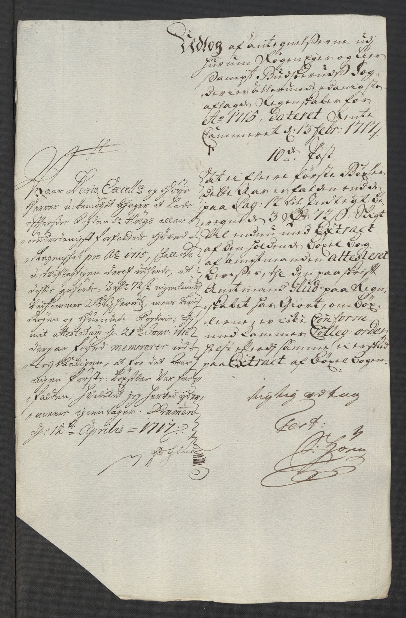 Rentekammeret inntil 1814, Reviderte regnskaper, Fogderegnskap, AV/RA-EA-4092/R31/L1710: Fogderegnskap Hurum, Røyken, Eiker, Lier og Buskerud, 1715-1716, p. 259