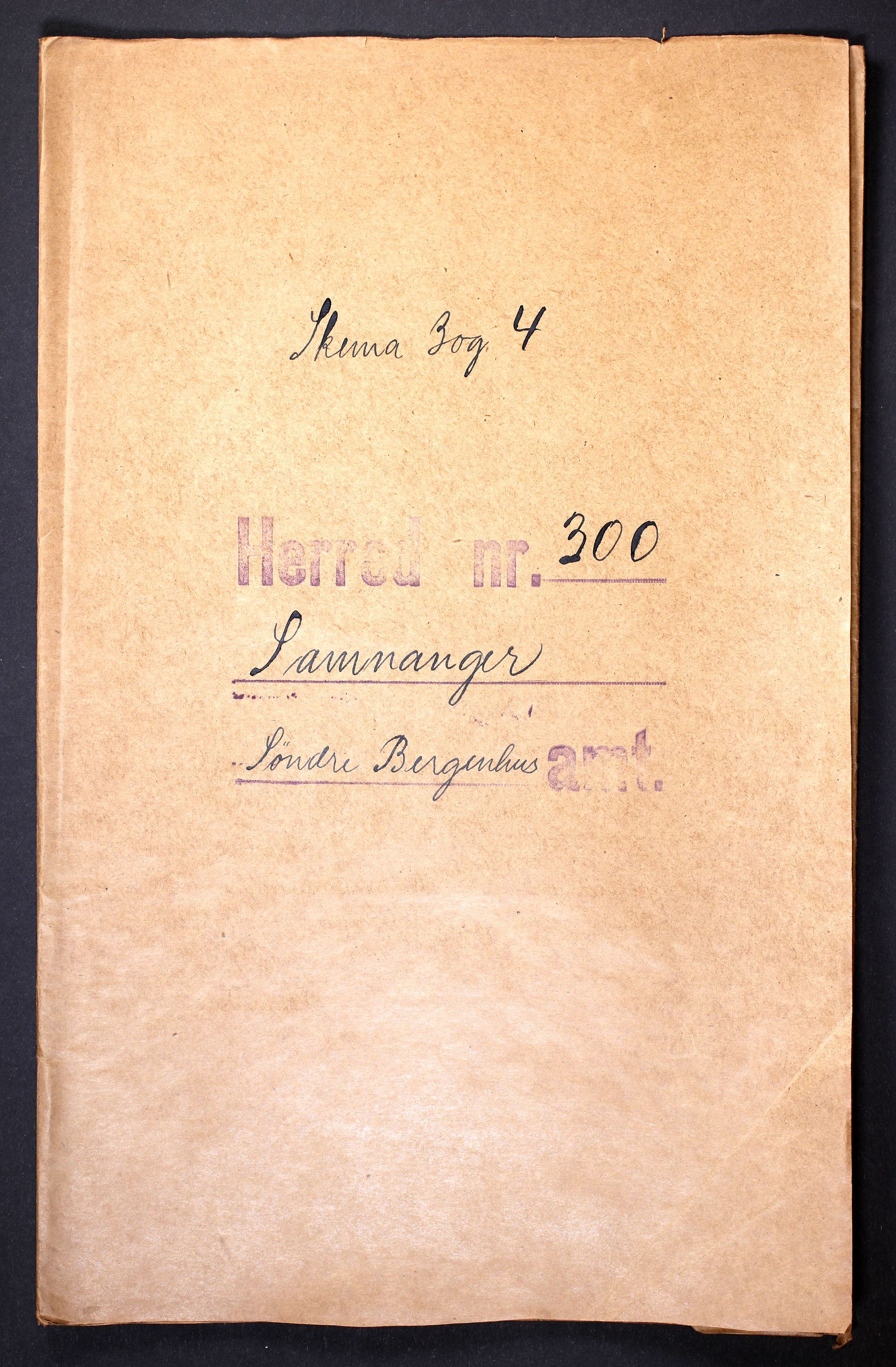 RA, 1910 census for Samnanger, 1910, p. 1