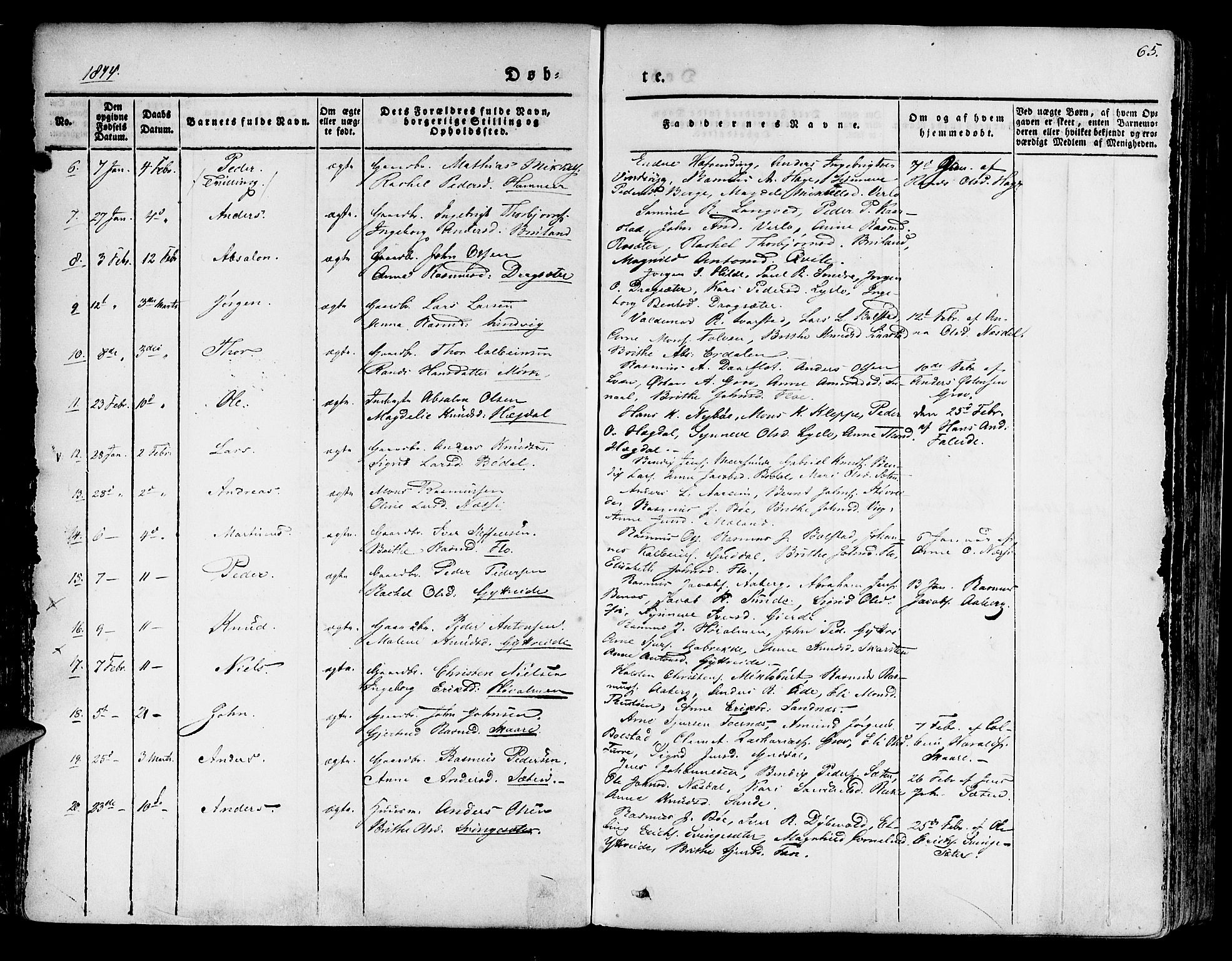 Innvik sokneprestembete, AV/SAB-A-80501: Parish register (official) no. A 4I, 1831-1846, p. 65