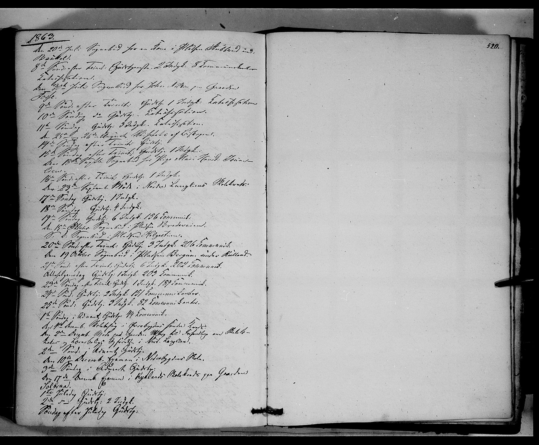 Sør-Fron prestekontor, SAH/PREST-010/H/Ha/Haa/L0001: Parish register (official) no. 1, 1849-1863, p. 520