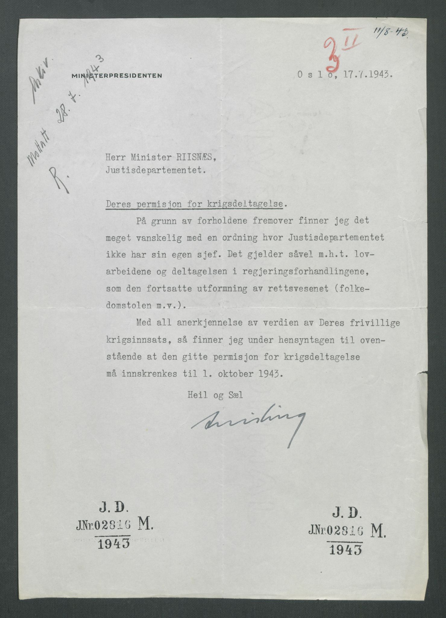 Landssvikarkivet, Oslo politikammer, AV/RA-S-3138-01/D/Di/L0001: Anr. 1559, 1945-1947, p. 2106