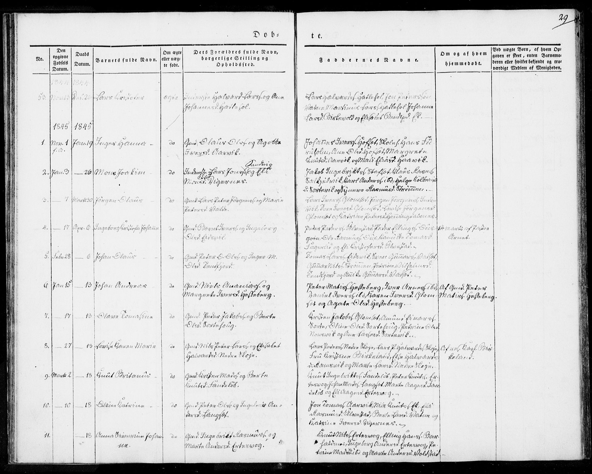 Ministerialprotokoller, klokkerbøker og fødselsregistre - Møre og Romsdal, AV/SAT-A-1454/524/L0352: Parish register (official) no. 524A04, 1838-1847, p. 29