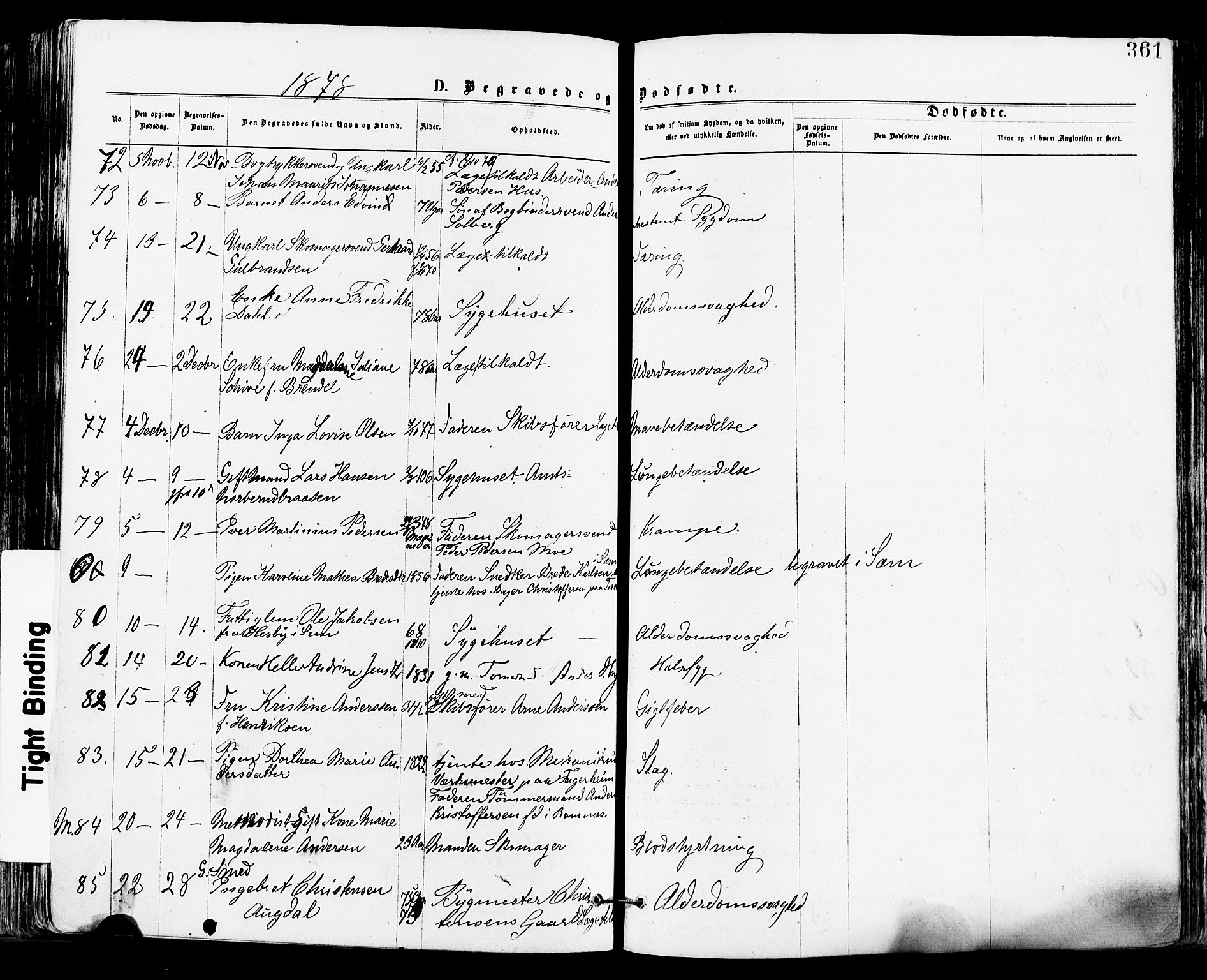 Tønsberg kirkebøker, AV/SAKO-A-330/F/Fa/L0010: Parish register (official) no. I 10, 1874-1880, p. 361