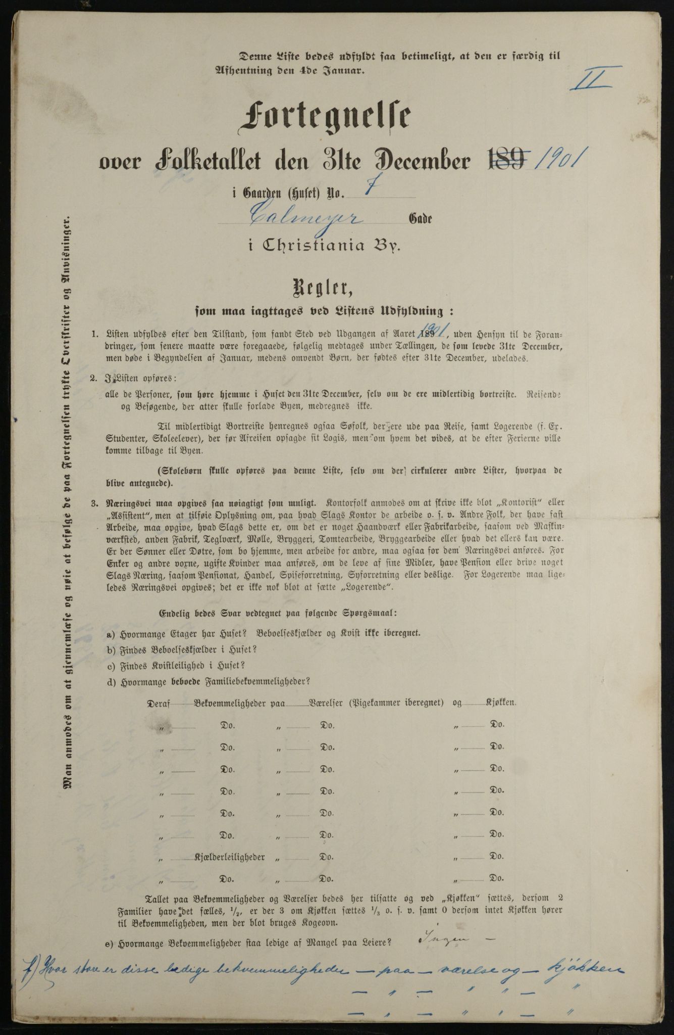 OBA, Municipal Census 1901 for Kristiania, 1901, p. 1872