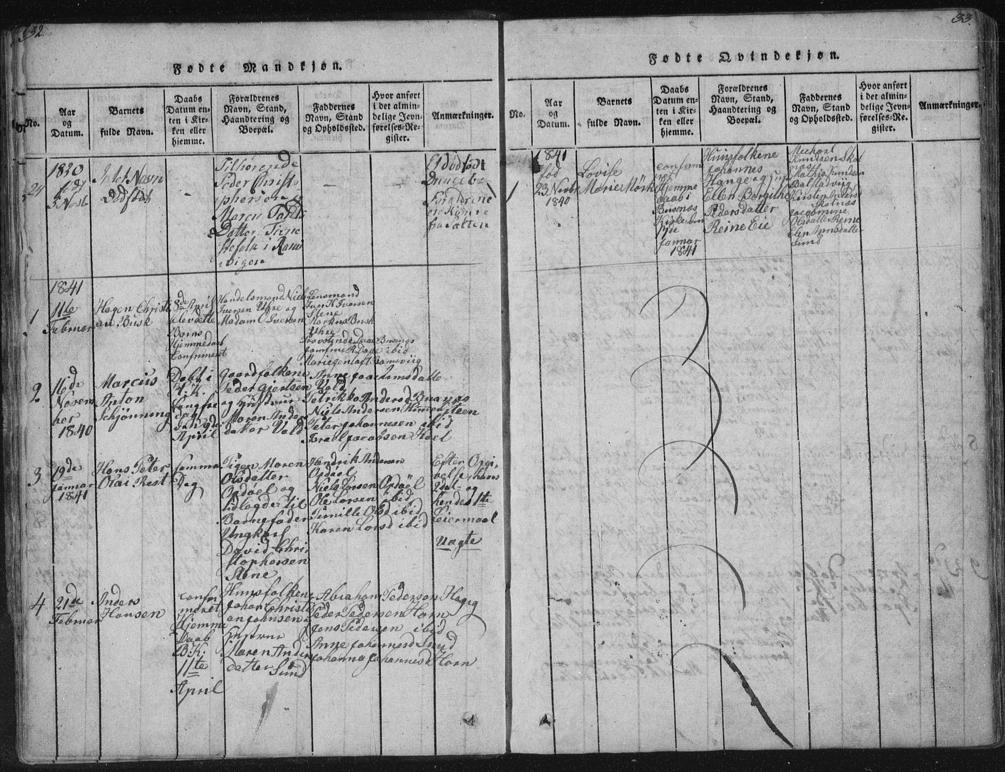 Ministerialprotokoller, klokkerbøker og fødselsregistre - Nordland, SAT/A-1459/881/L1164: Parish register (copy) no. 881C01, 1818-1853, p. 32-33
