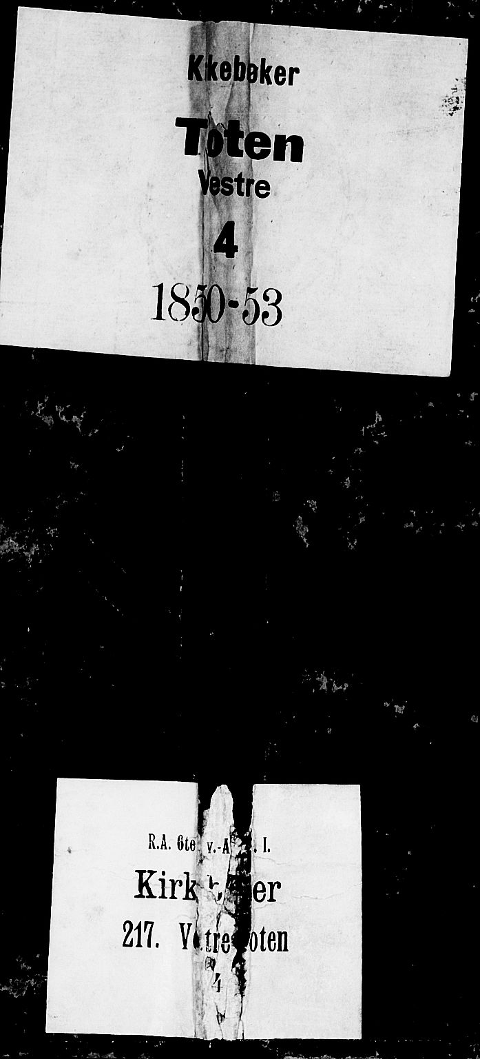 Vestre Toten prestekontor, AV/SAH-PREST-108/H/Ha/Hab/L0004: Parish register (copy) no. 4, 1851-1853