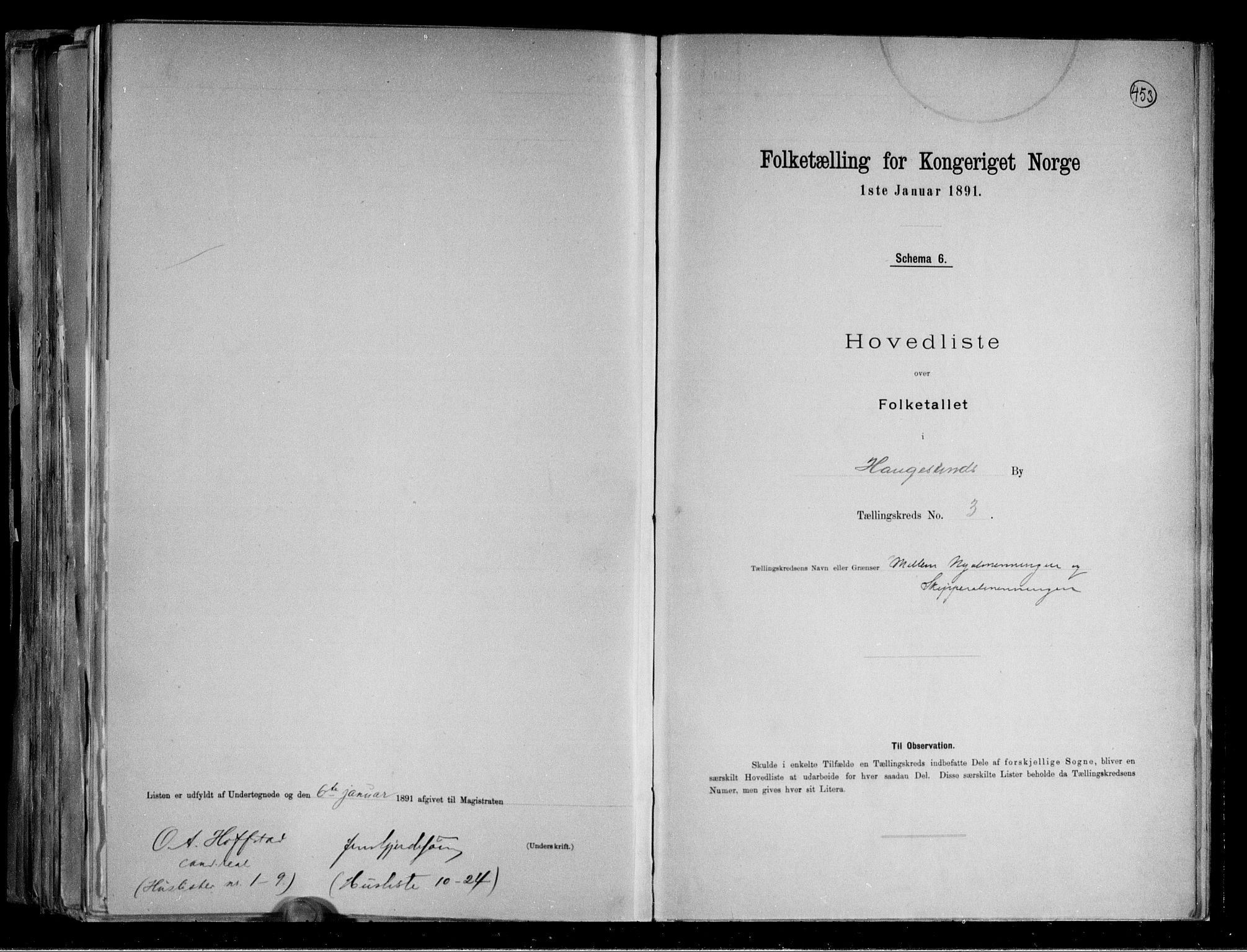 RA, 1891 census for 1106 Haugesund, 1891, p. 9