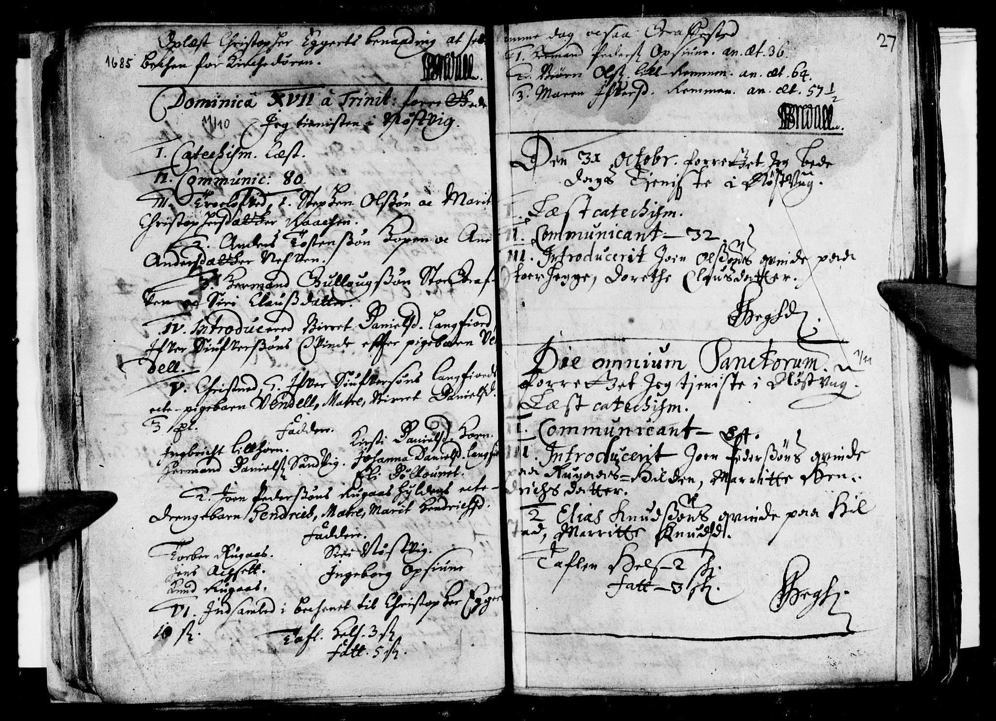 Ministerialprotokoller, klokkerbøker og fødselsregistre - Nordland, AV/SAT-A-1459/814/L0220: Parish register (official) no. 814A01, 1677-1717, p. 27