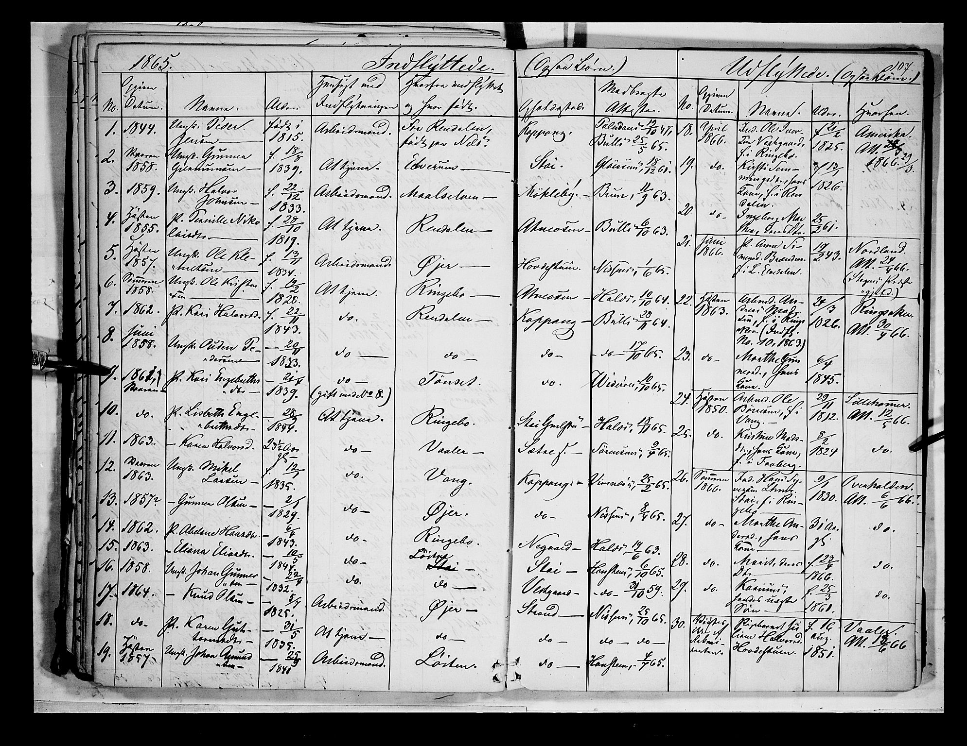 Åmot prestekontor, Hedmark, AV/SAH-PREST-056/H/Ha/Haa/L0007: Parish register (official) no. 7, 1860-1870, p. 107