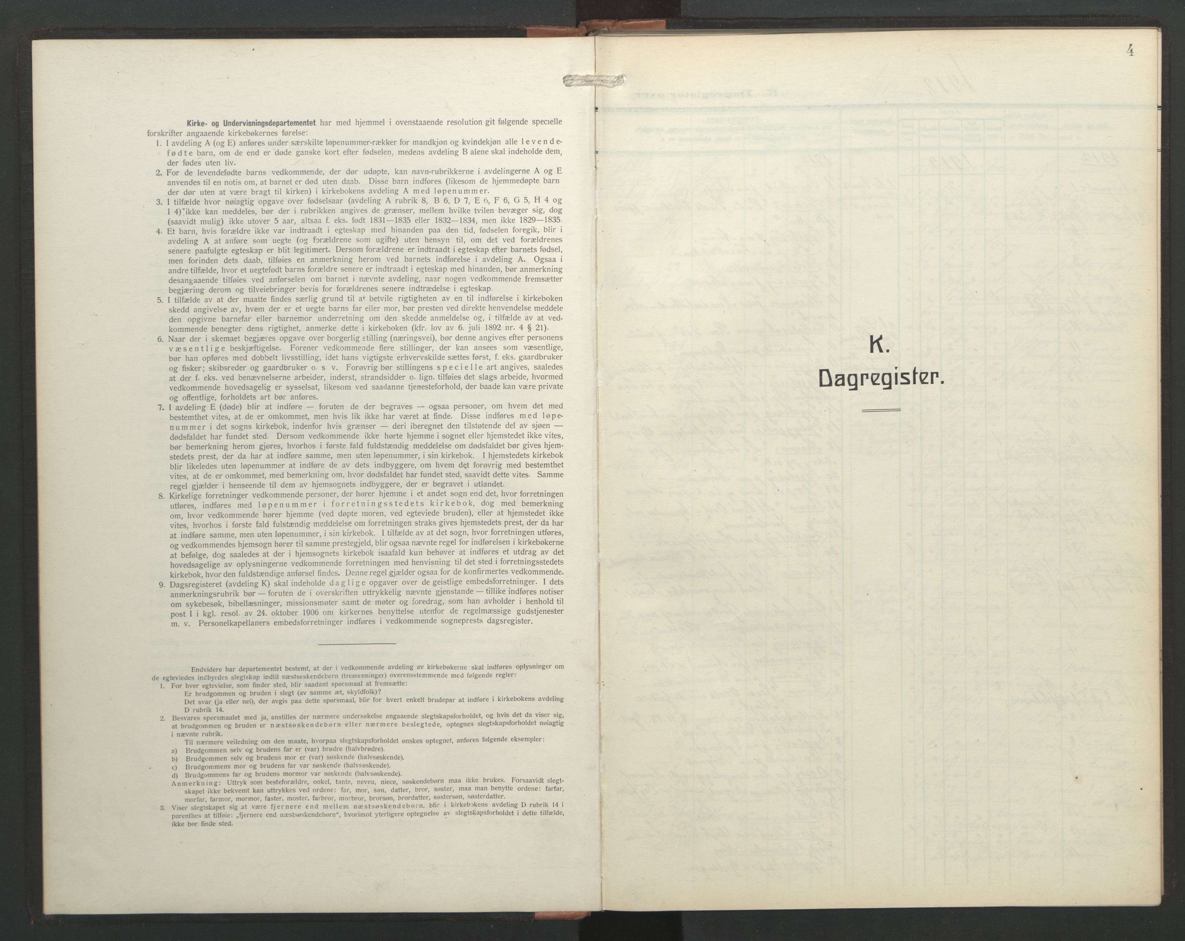 Ministerialprotokoller, klokkerbøker og fødselsregistre - Sør-Trøndelag, SAT/A-1456/687/L1006: Diary records no. 687A12, 1912-1931, p. 4