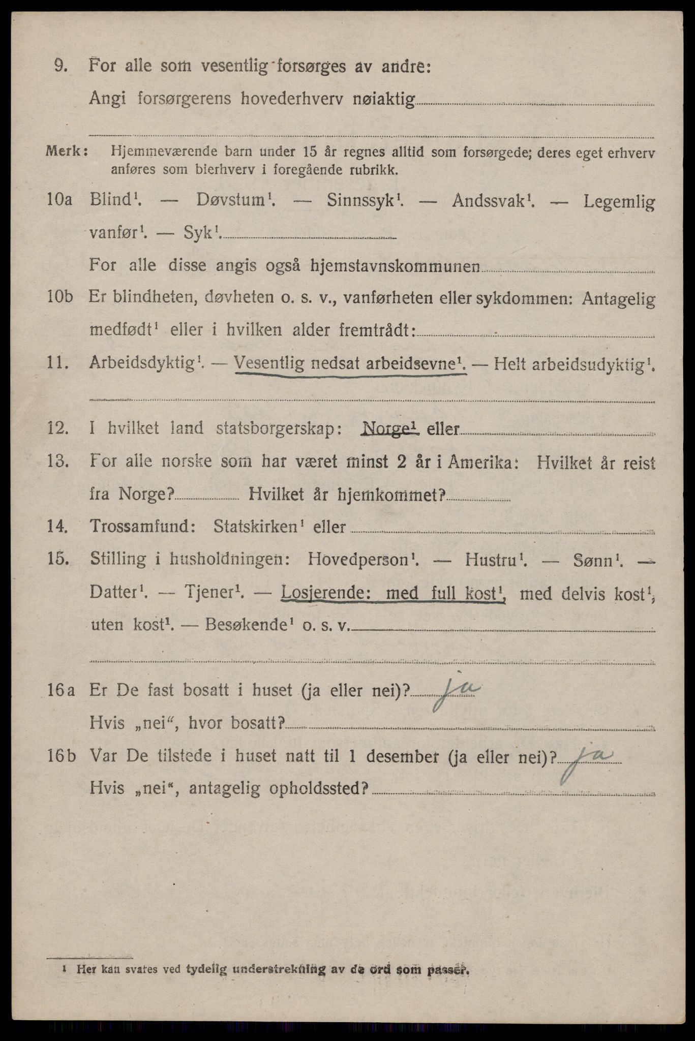 SAST, 1920 census for Stangaland, 1920, p. 2802